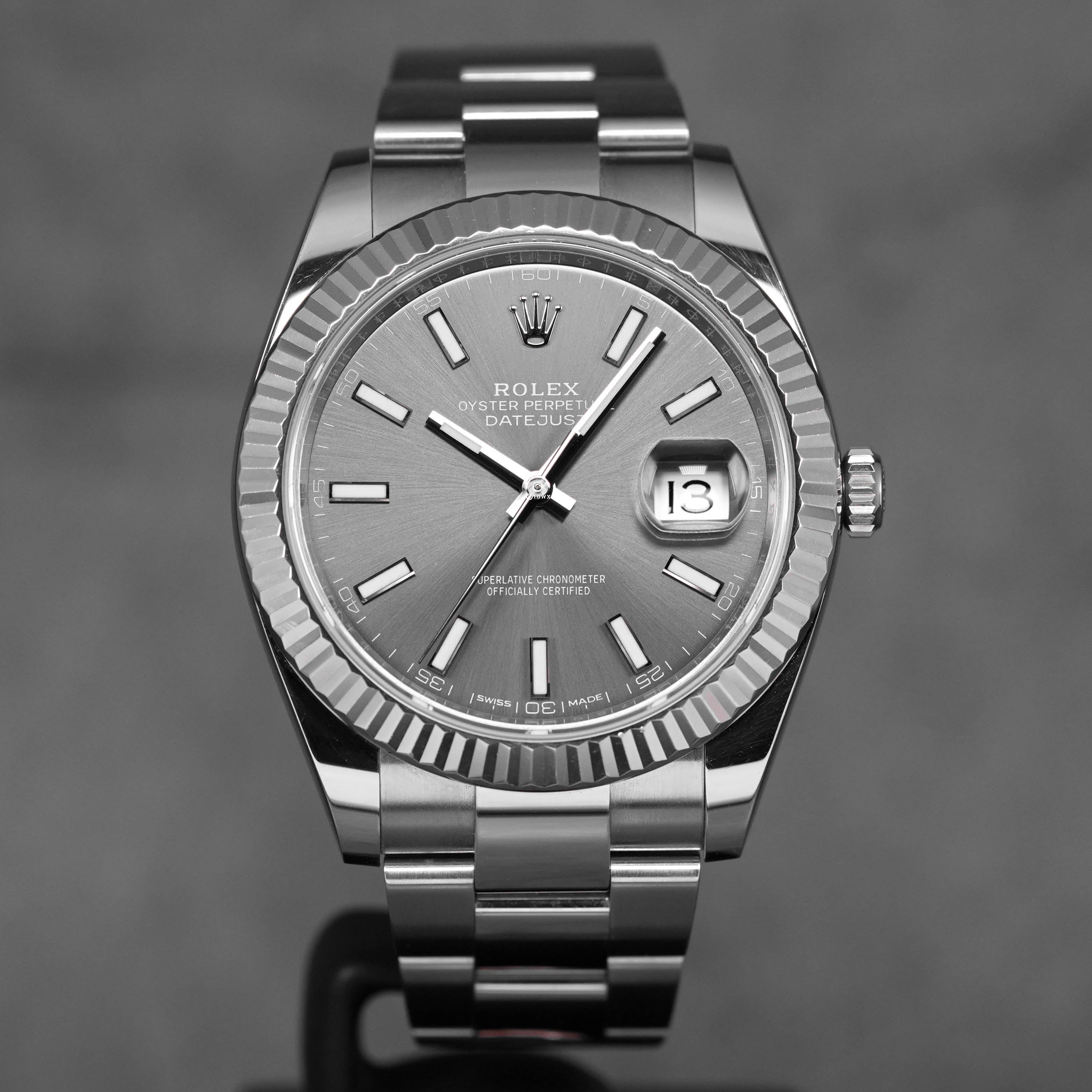 DATEJUST 41MM RHODIUM DIAL (2018)