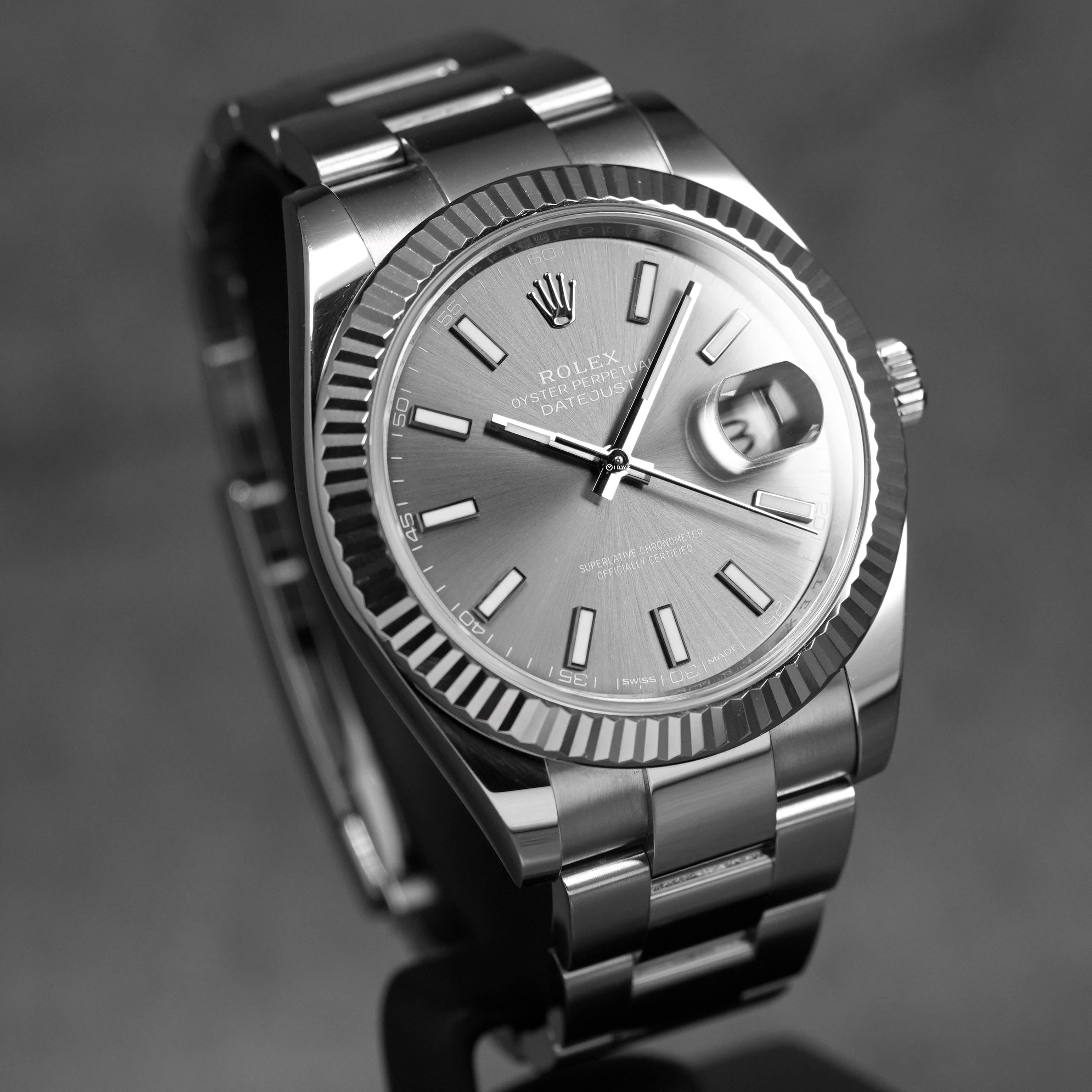 DATEJUST 41MM RHODIUM DIAL (2018)