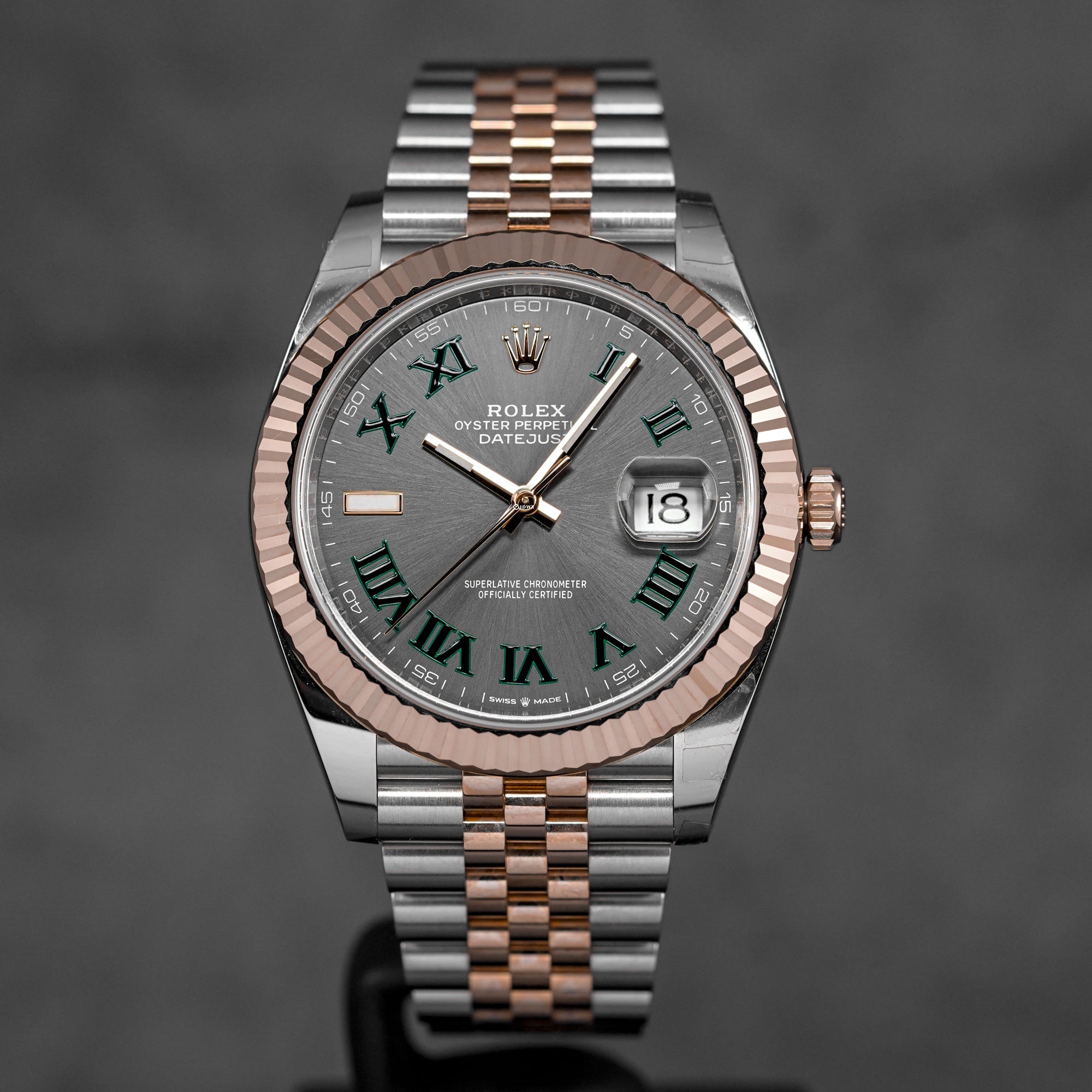 DATEJUST 41MM TWOTONE ROSEGOLD WIMBLEDON DIAL (2021)