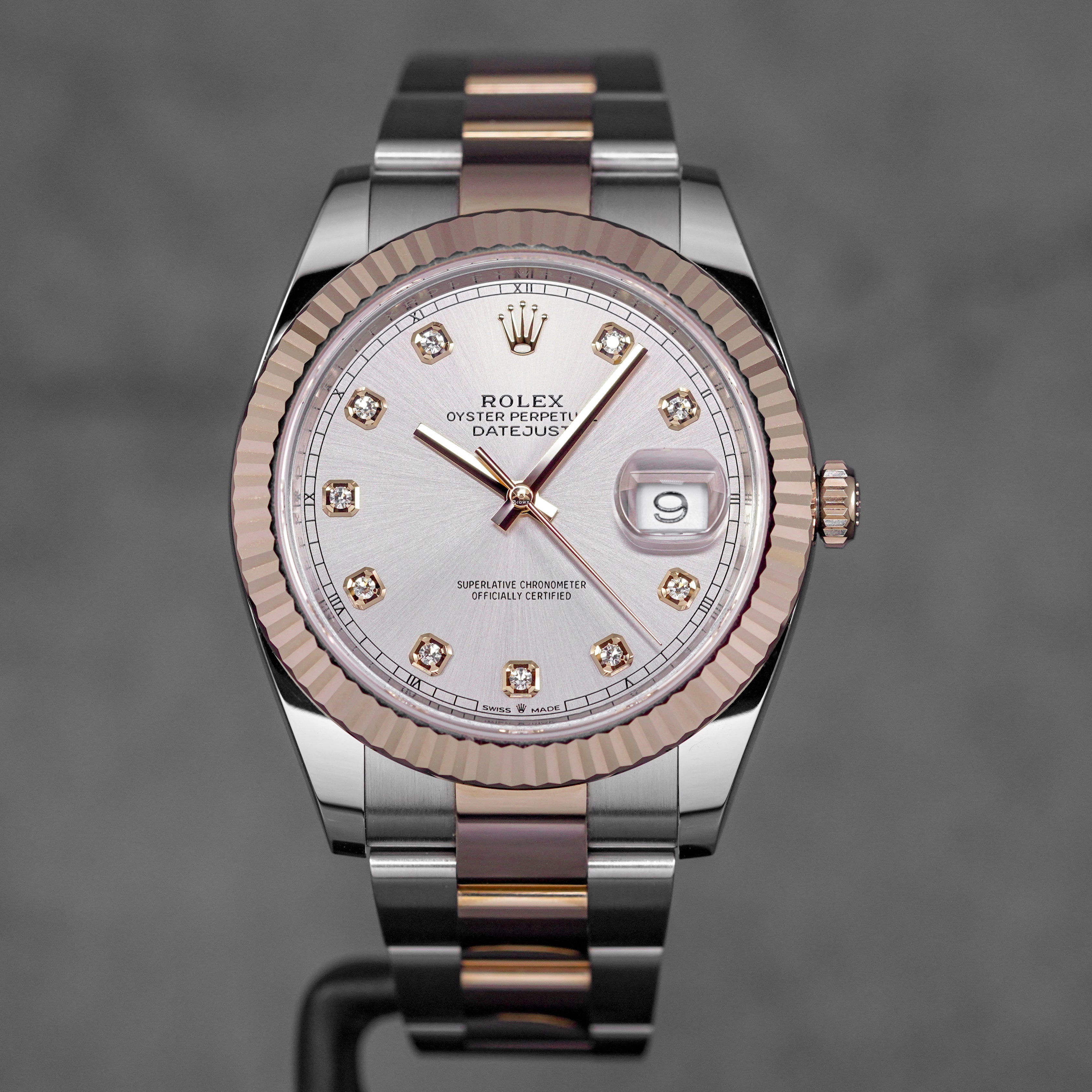DATEJUST 41MM TWOTONE ROSEGOLD PINK SUNDUST DIAMOND DIAL (2024)