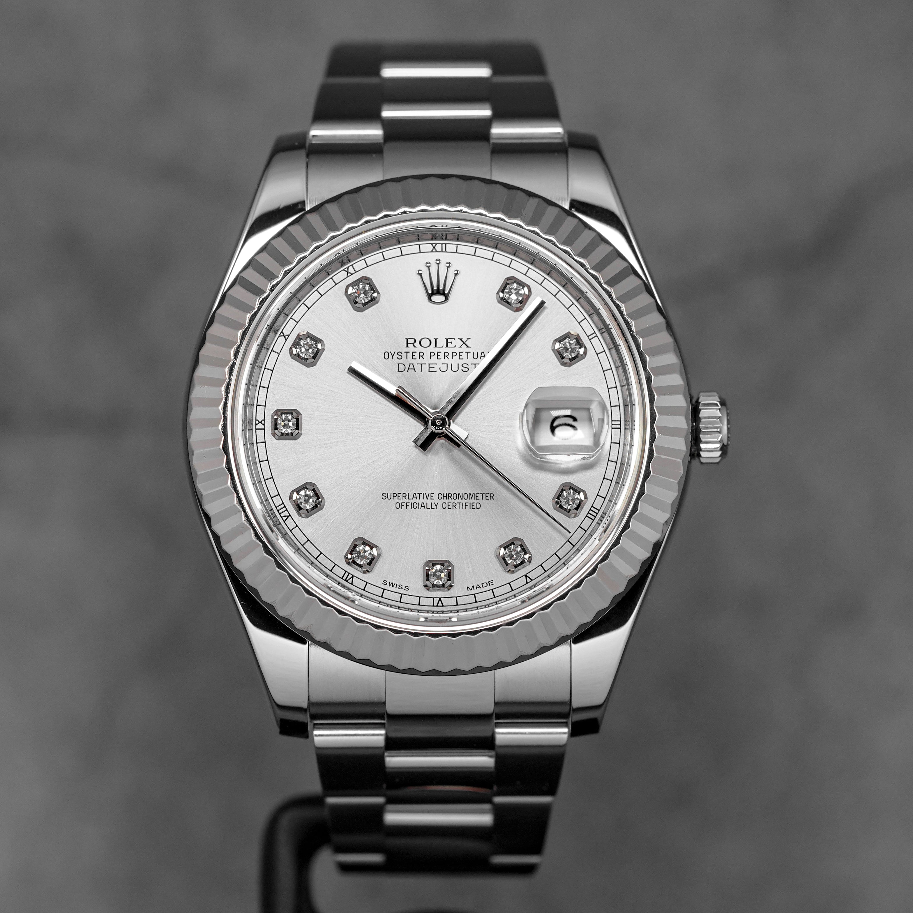 DATEJUST II SILVER DIAMOND DIAL (2014)