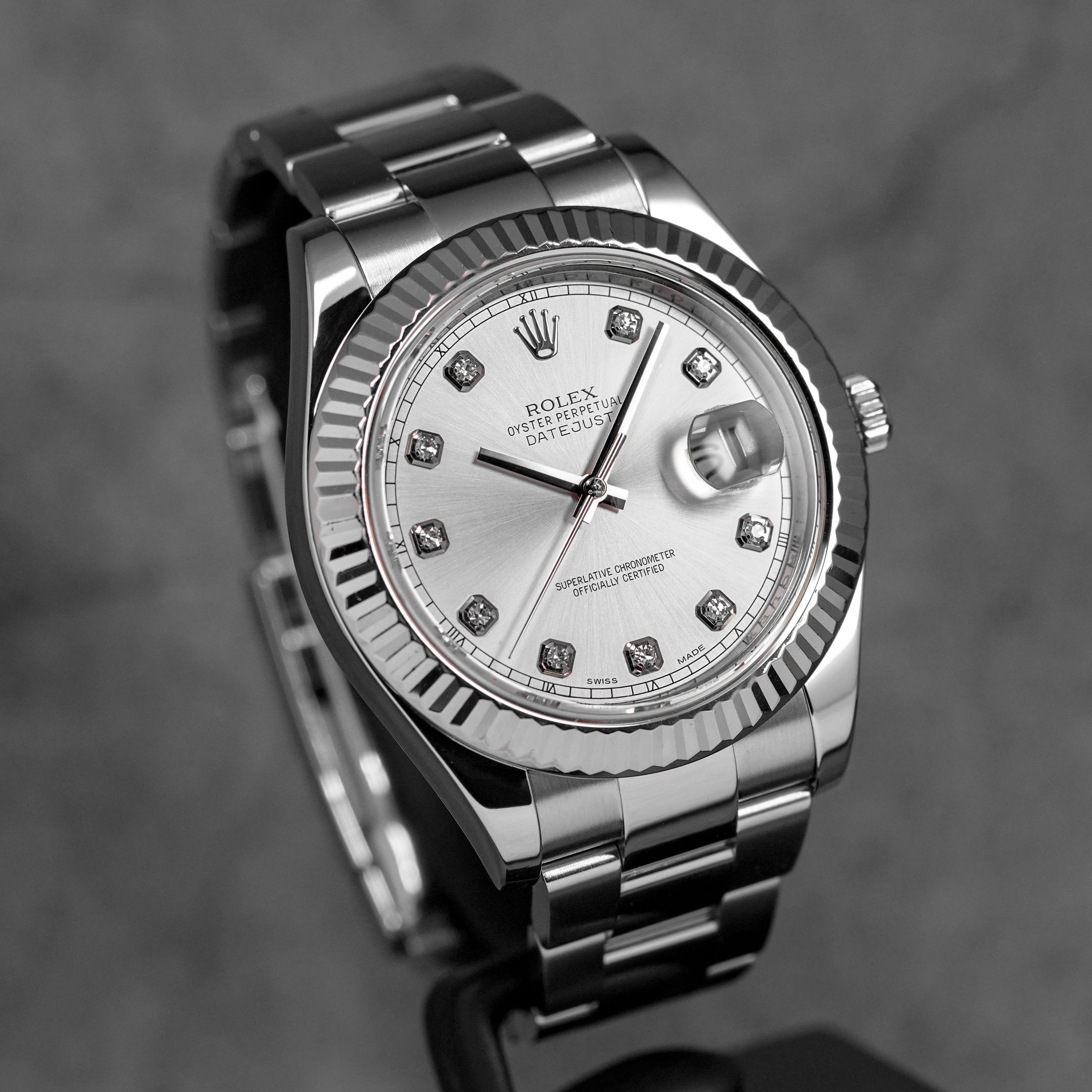DATEJUST II SILVER DIAMOND DIAL (2014)