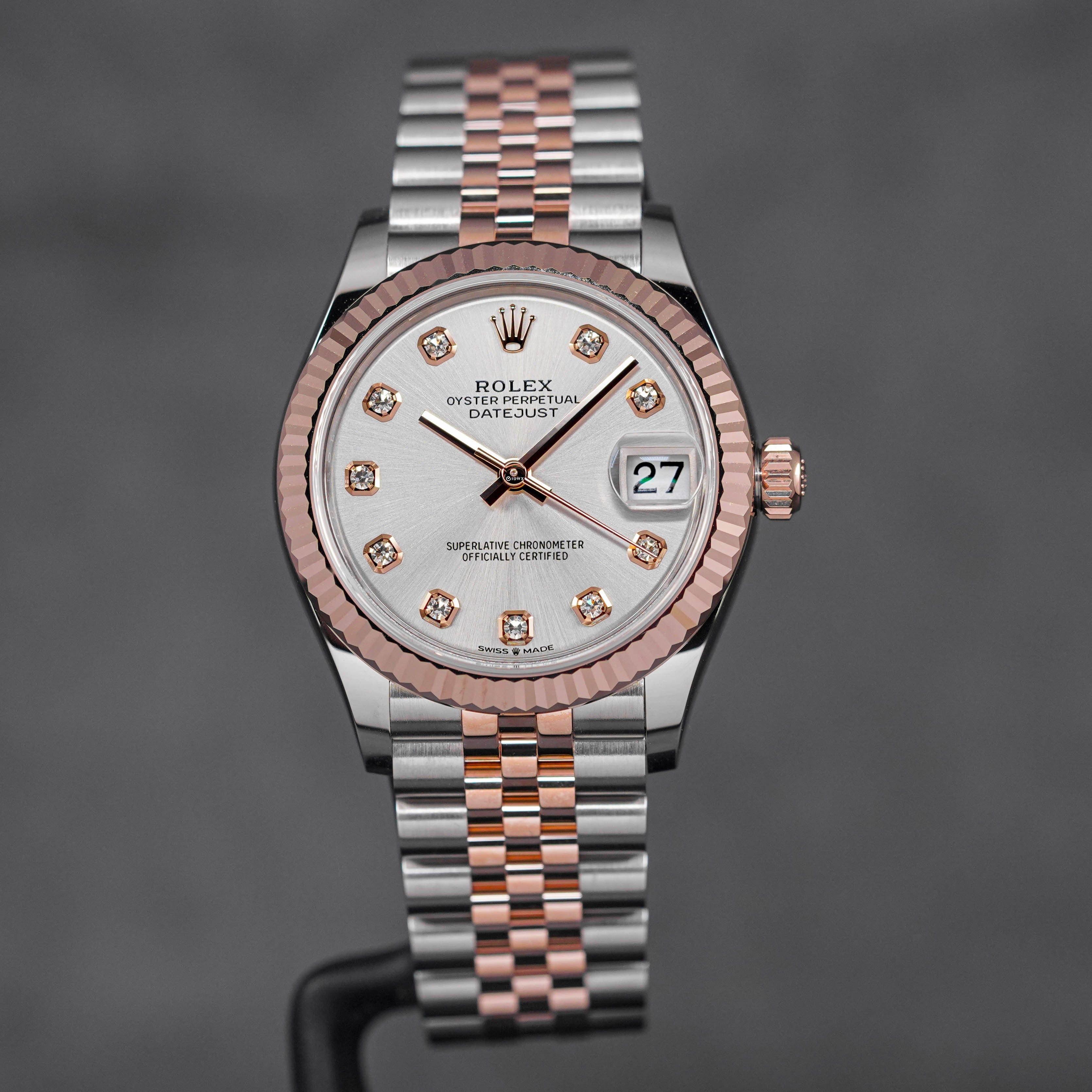 DATEJUST 31MM TWOTONE ROSEGOLD SILVER DIAMOND DIAL (2026)