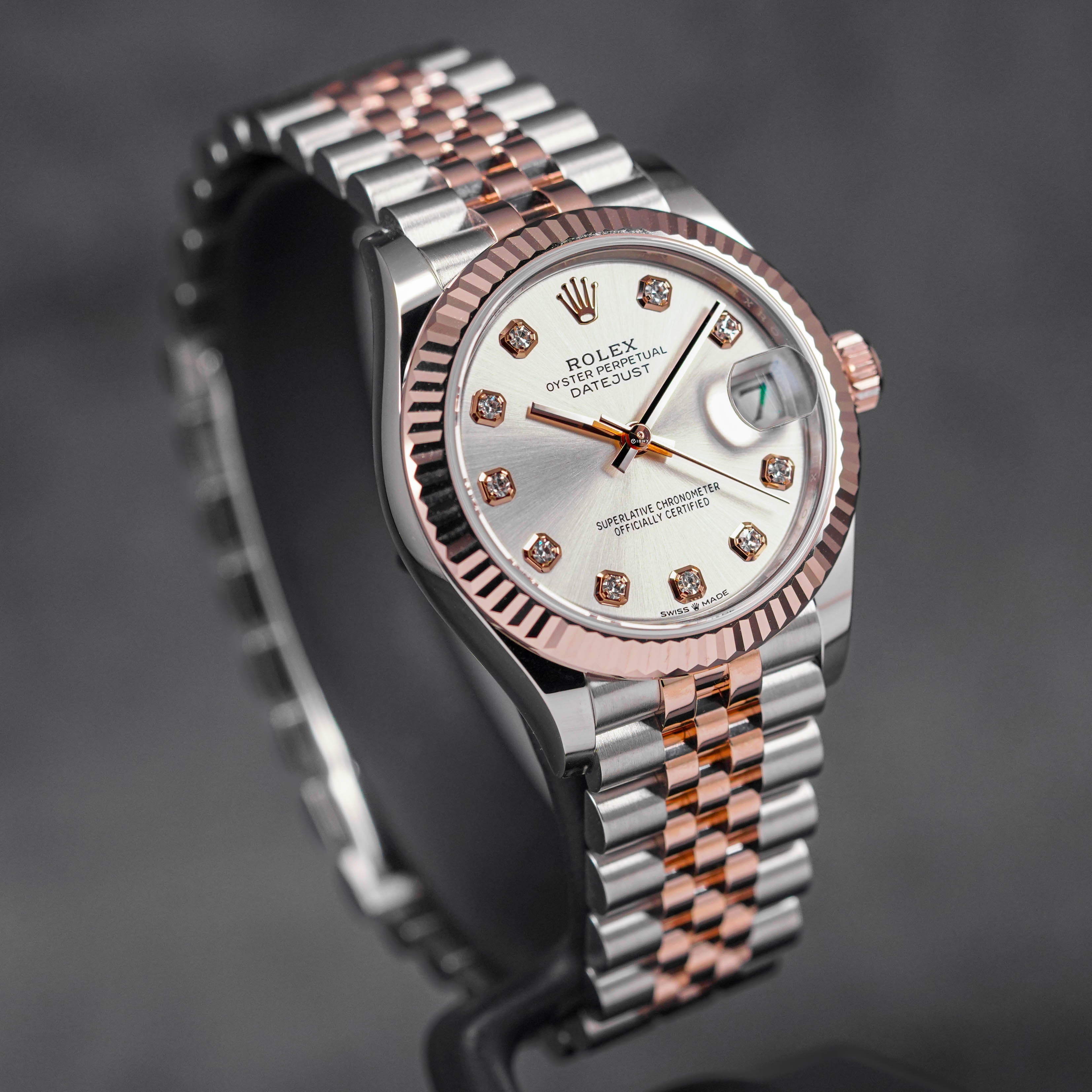 DATEJUST 31MM TWOTONE ROSEGOLD SILVER DIAMOND DIAL (2026)