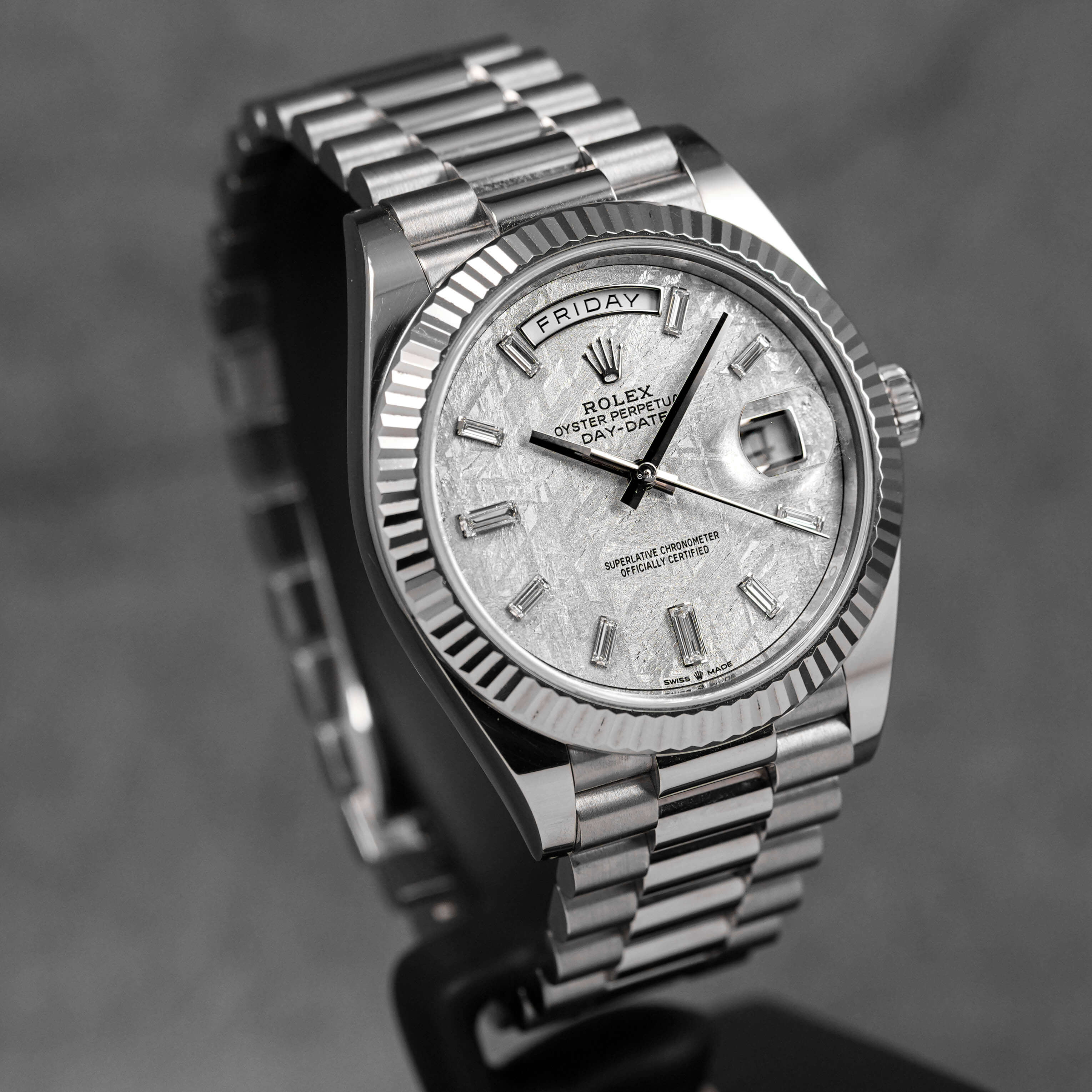 DAYDATE 40MM WHITEGOLD METEORITE DIAMOND DIAL (2019)