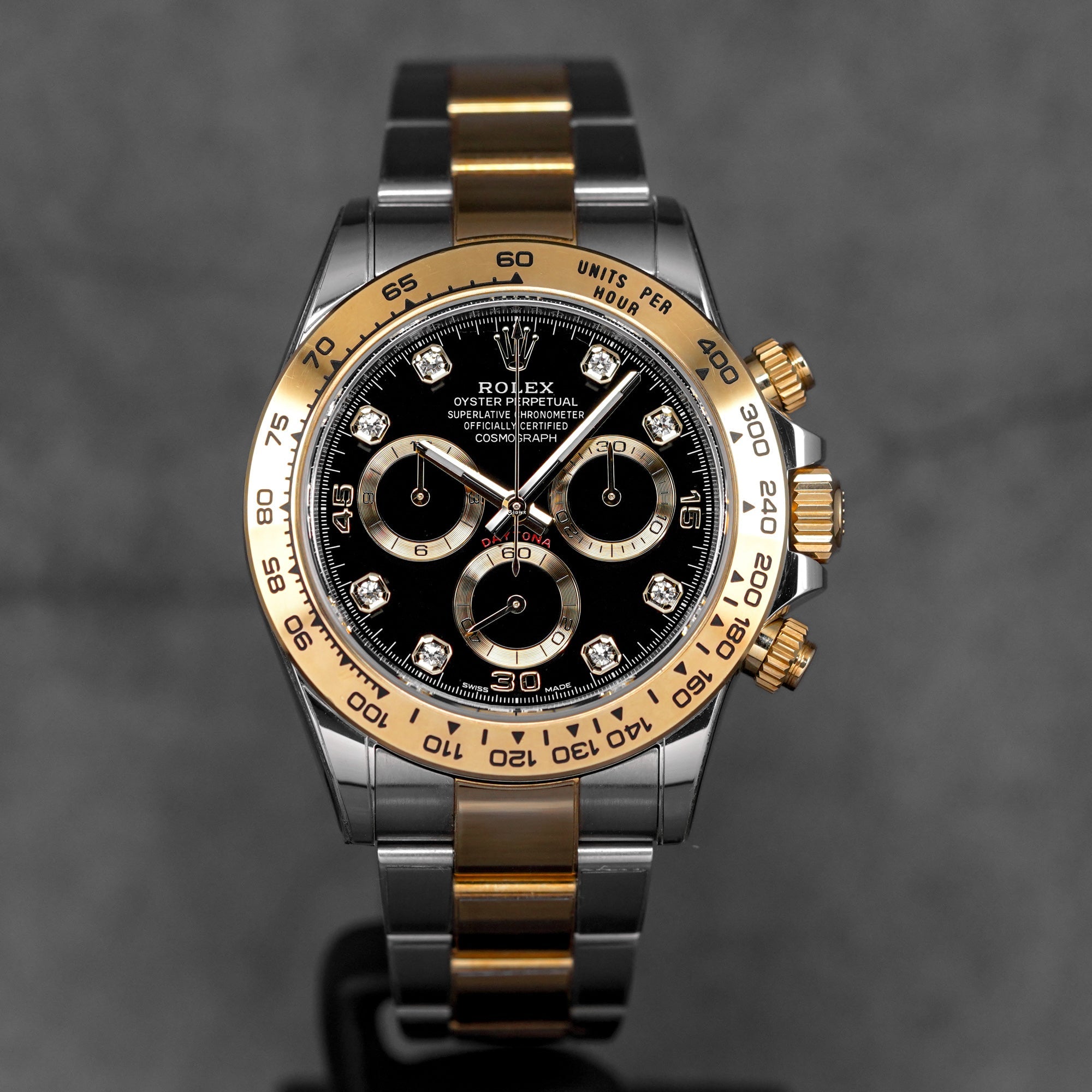 DAYTONA TWOTONE YELLOWGOLD BLACK DIAMOND DIAL (2022)