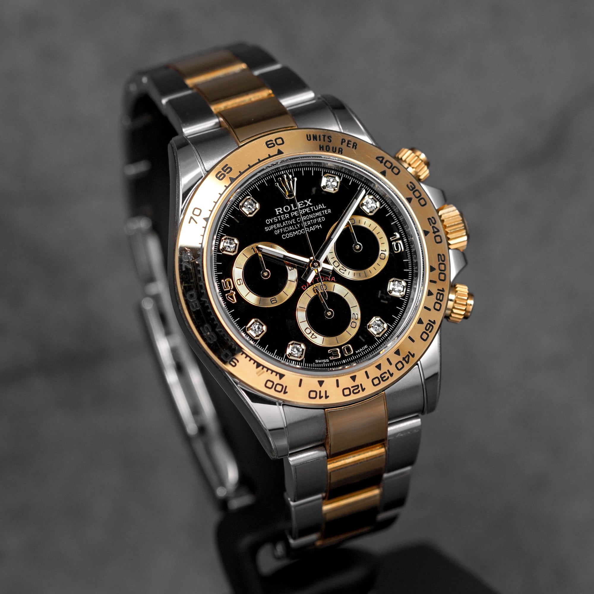 DAYTONA TWOTONE YELLOWGOLD BLACK DIAMOND DIAL (2022)