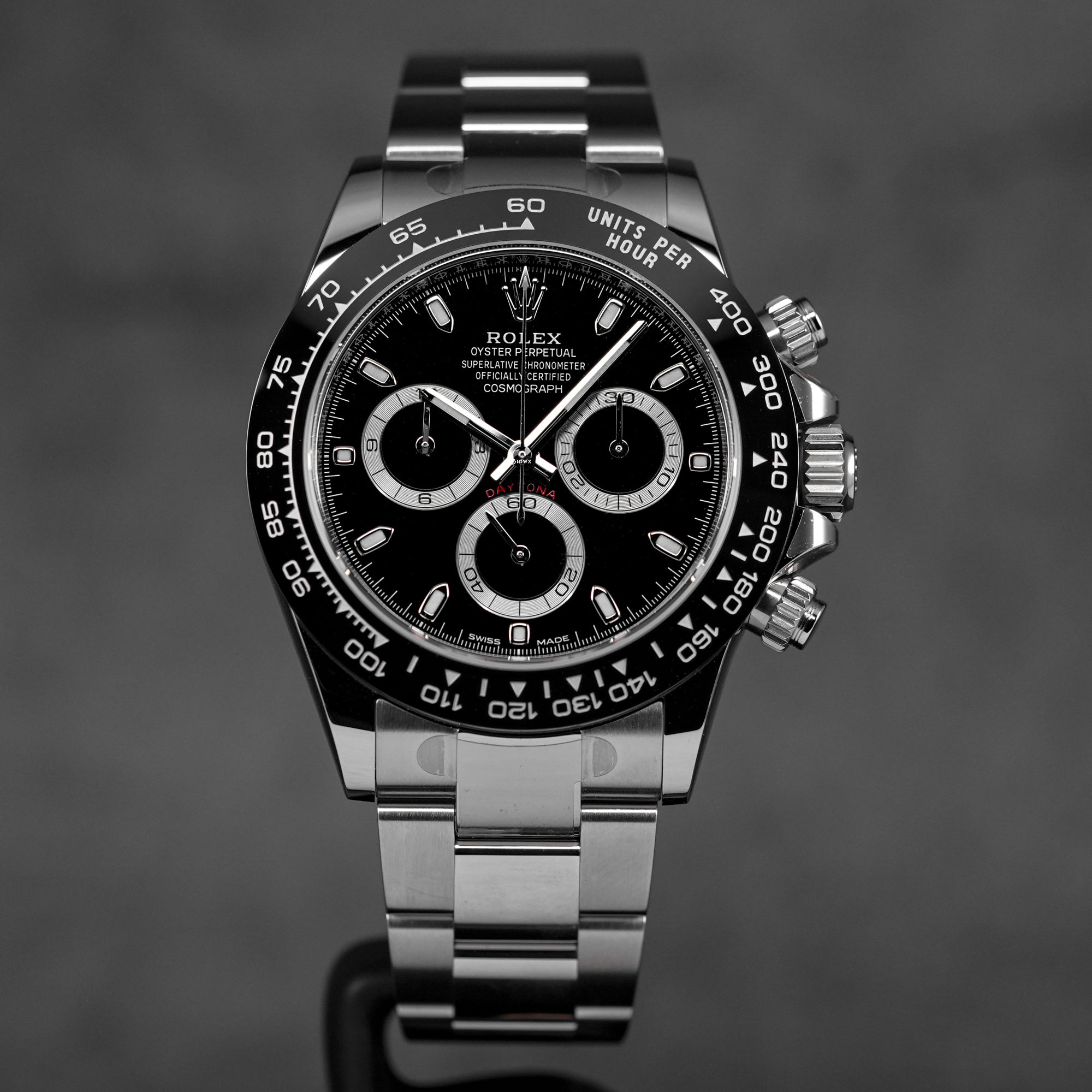 DAYTONA STEEL BLACK DIAL CERAMIC BEZEL (2021)