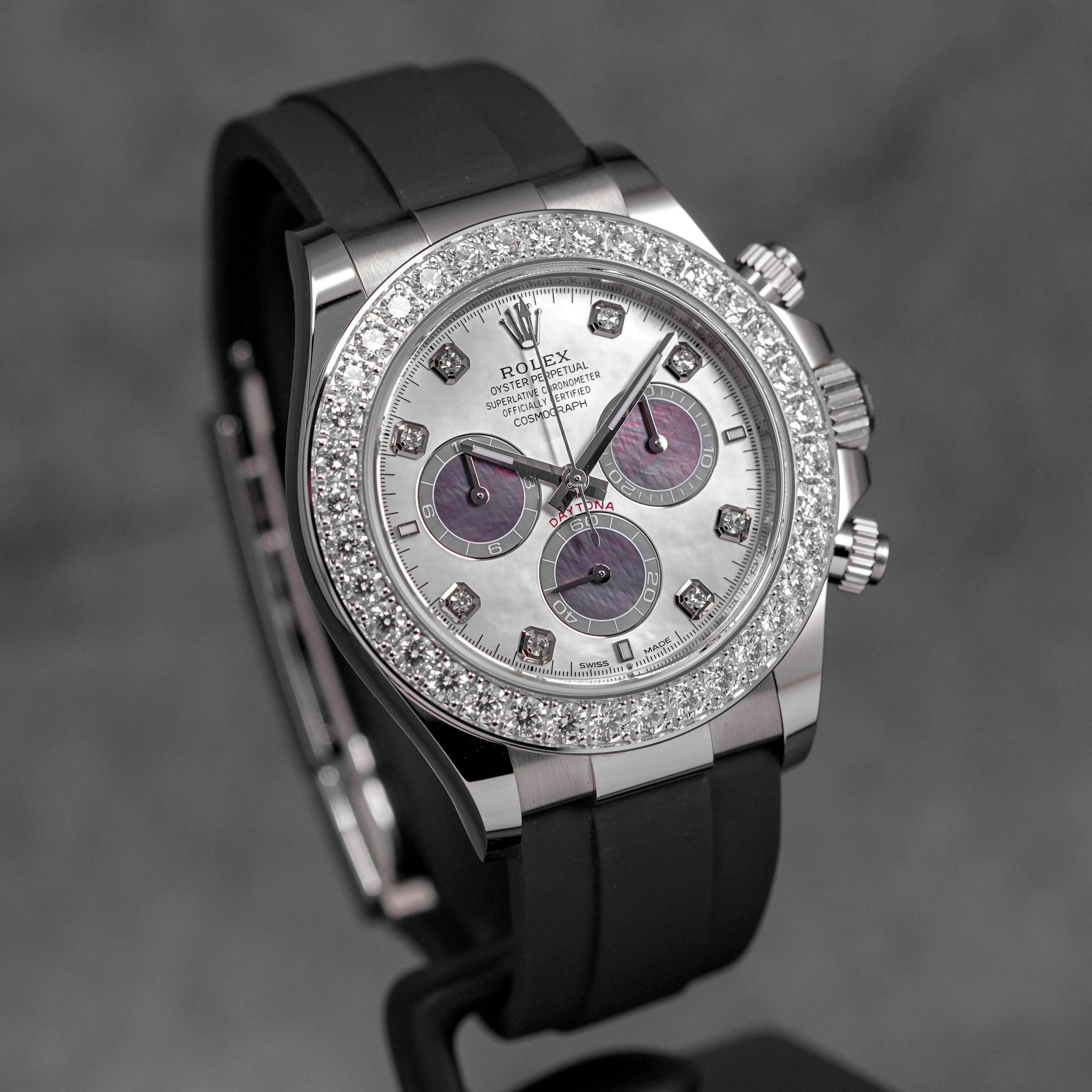 DAYTONA OYSTERFLEX WHITEGOLD MOP DIAMOND DIAL DIAMOND BEZEL (2024)