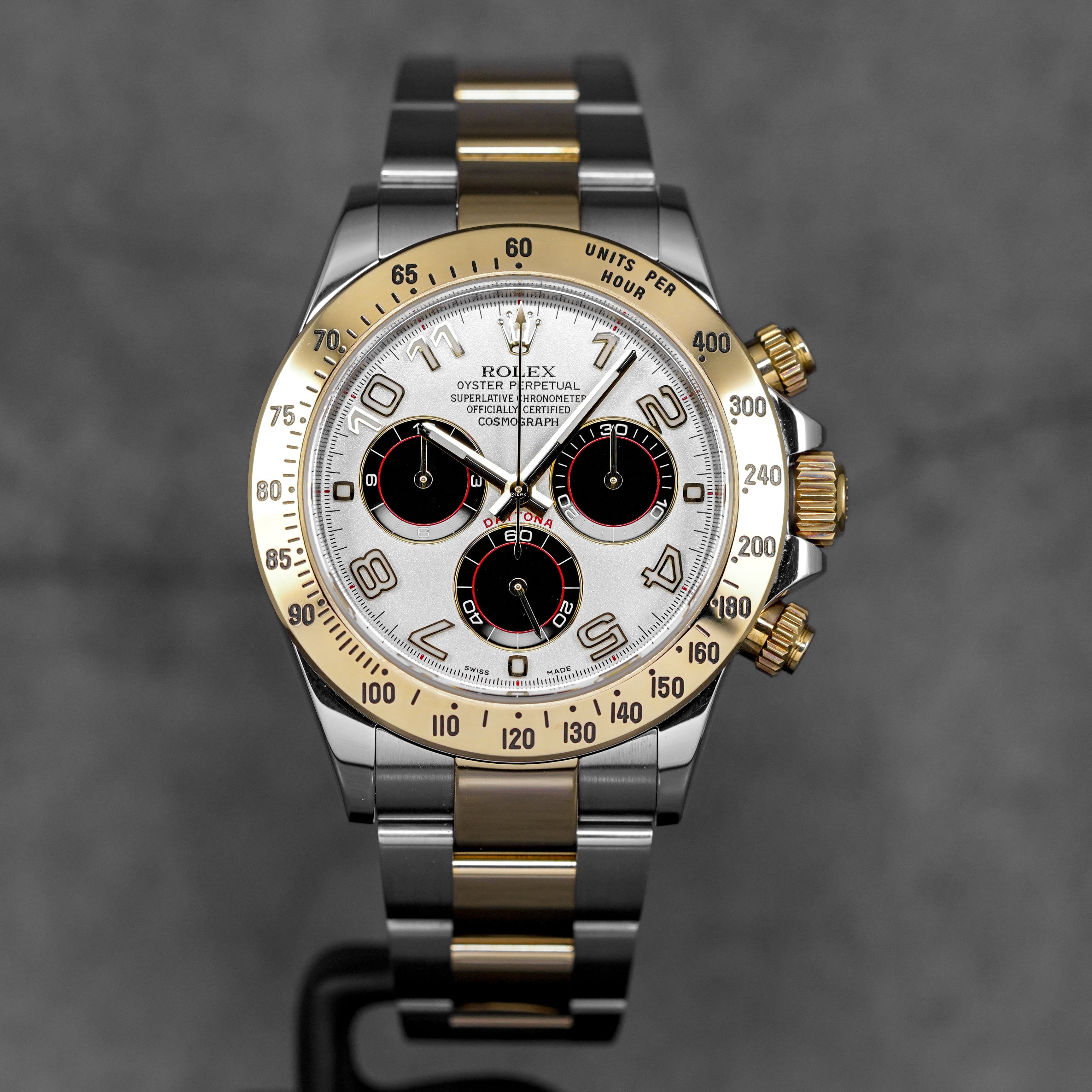 DAYTONA TWOTONE YELLOWGOLD RACING PANDA ARABIC DIAL (2014)