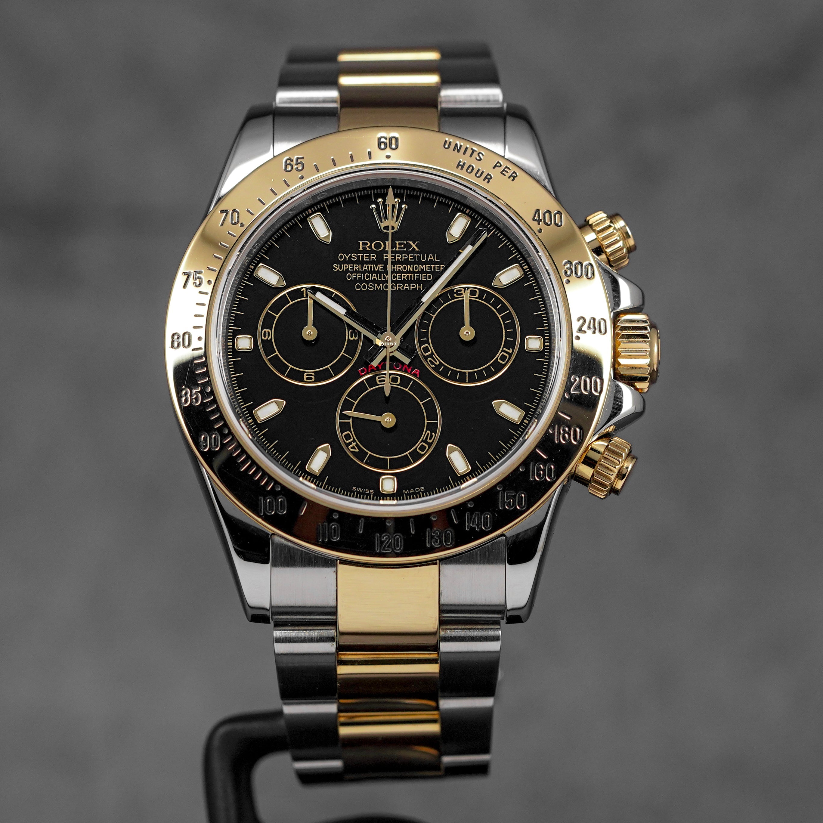DAYTONA TWOTONE YELLOWGOLD BLACK DIAL (UNDATED)