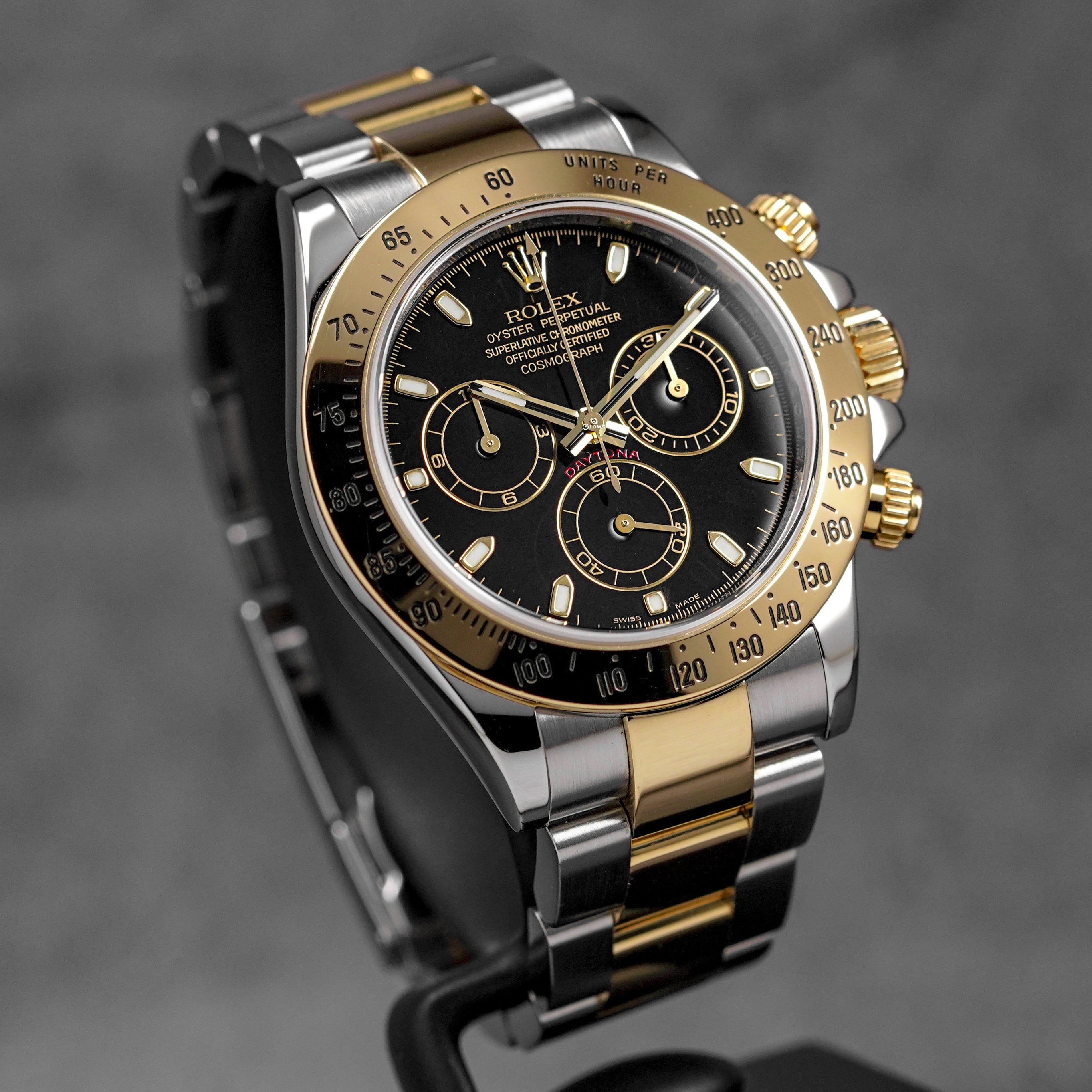 DAYTONA TWOTONE YELLOWGOLD BLACK DIAL (UNDATED)