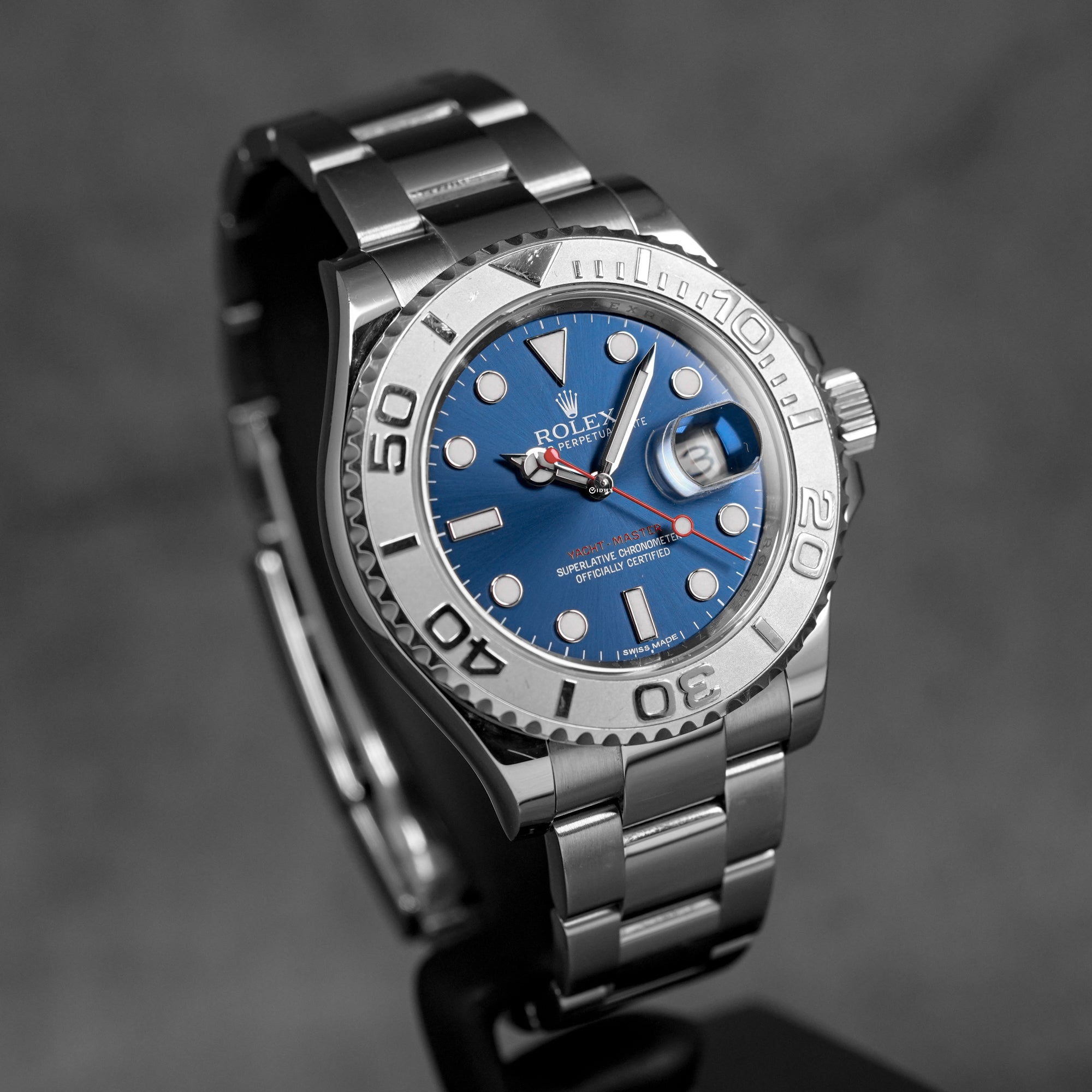 YACHT-MASTER 40MM BLUE DIAL PLATINUM BEZEL (2015)