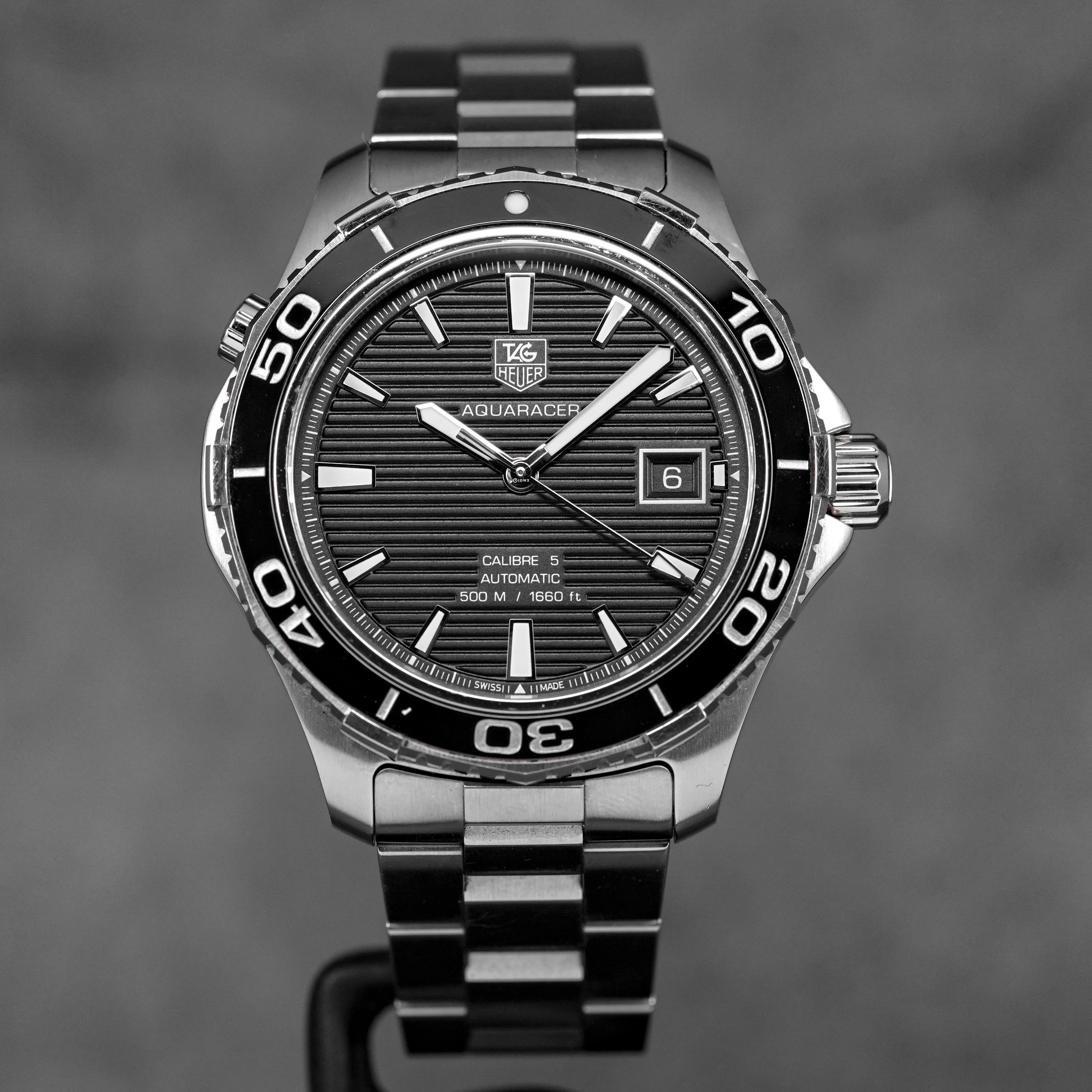 AQUARACER 500M CALIBRE 5 BLACK DIAL (2014)