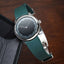 Curved Rubber Strap Emerald Green