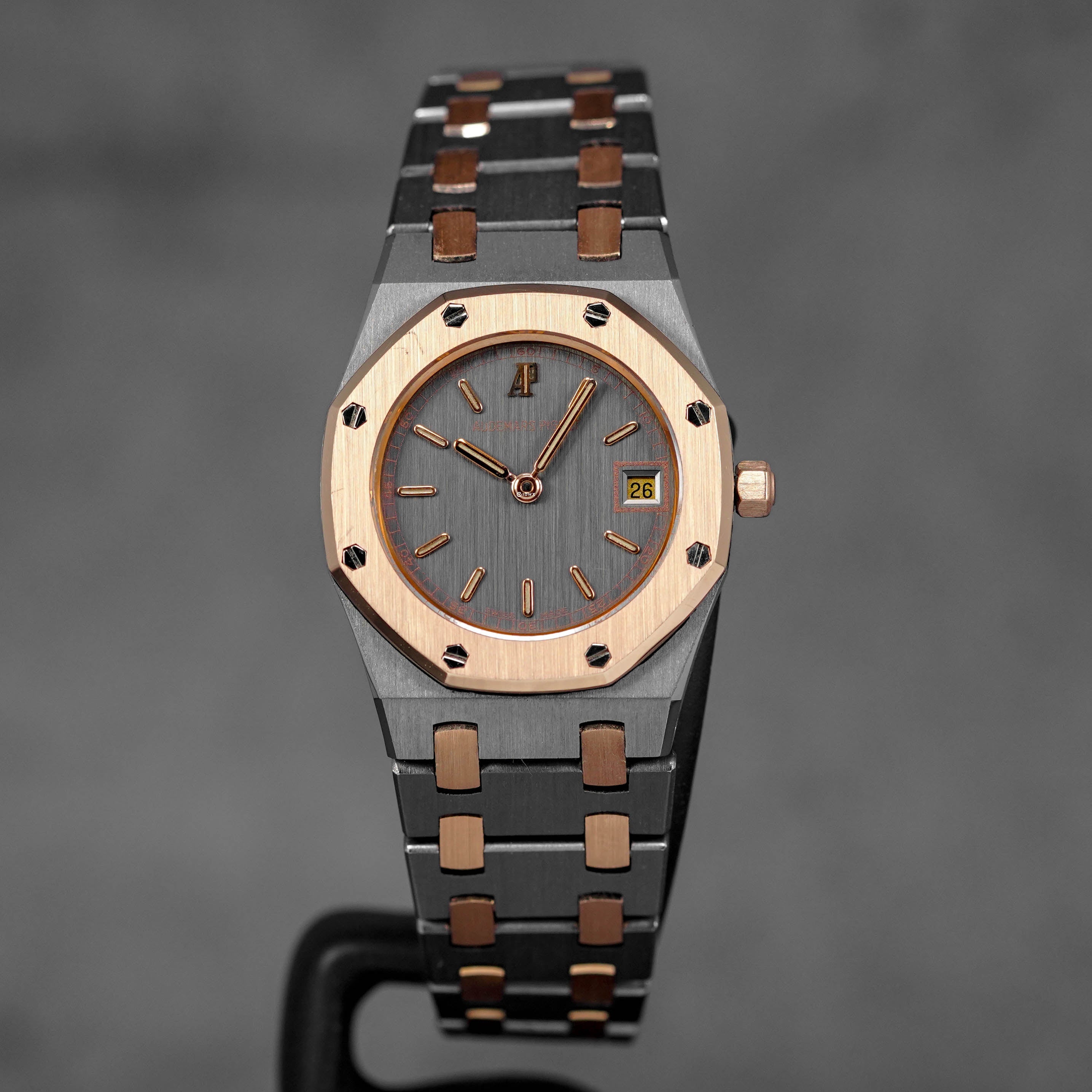 ROYAL OAK 26MM TWOTONE ROSEGOLD TANTALUM GREY DIAL (WATCH ONLY)