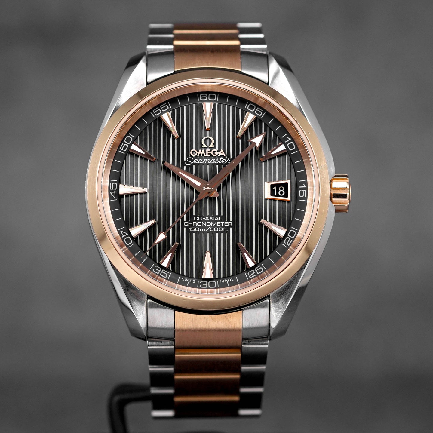 SEAMASTER AQUA TERRA TWOTONE ROSEGOLD GREY DIAL (WATCH ONLY)