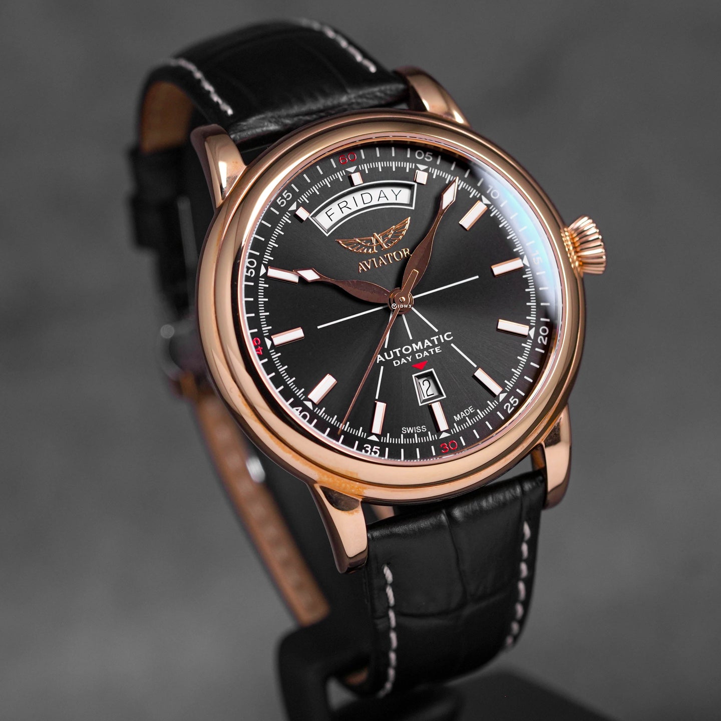 DOUGLAS DAY-DATE STEEL PVD ROSEGOLD BLACK DIAL LIMITED EDITION (2021)