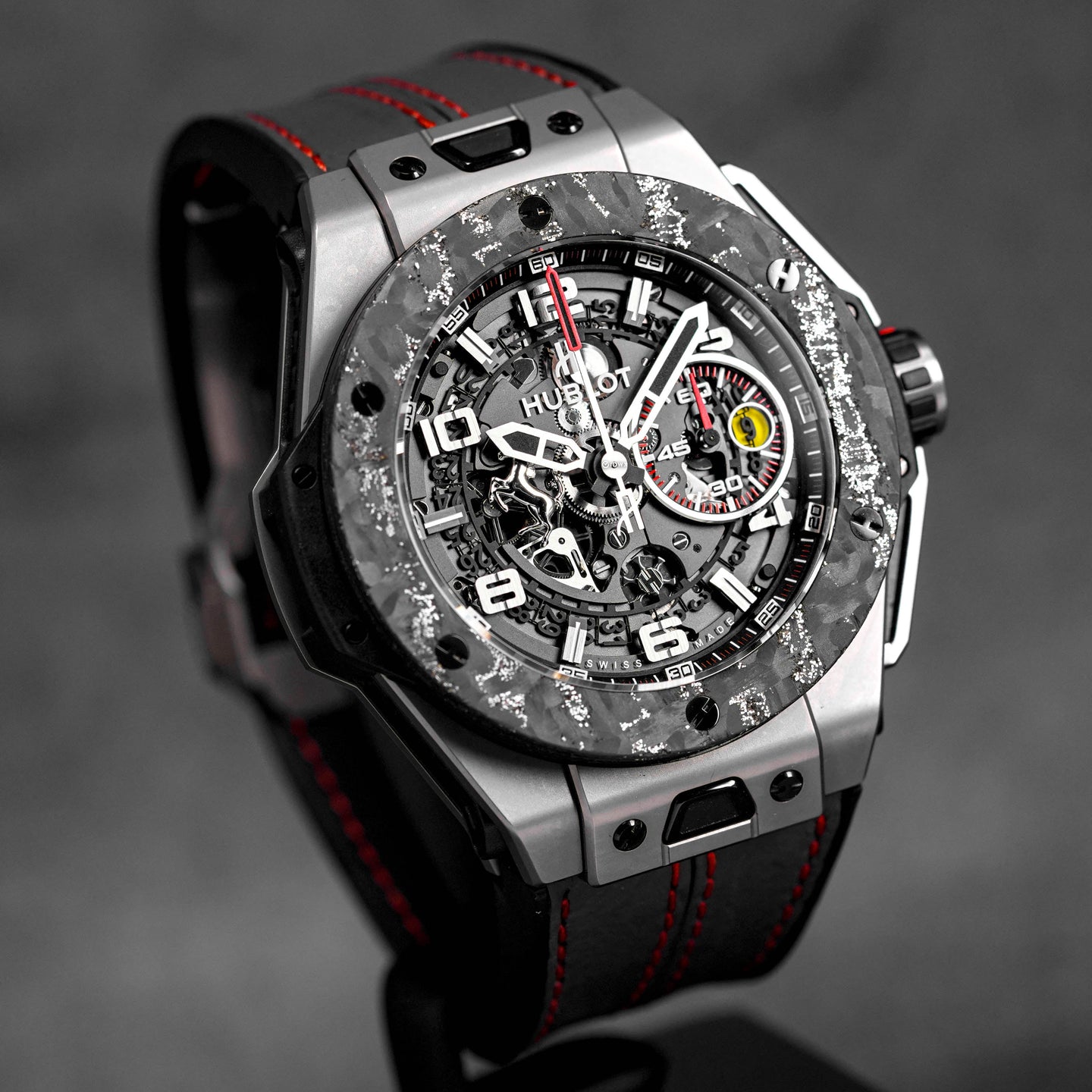 BIG BANG 45MM 'FERRARI' TITANIUM CARBON LIMITED EDITION (WATCH & BOX)