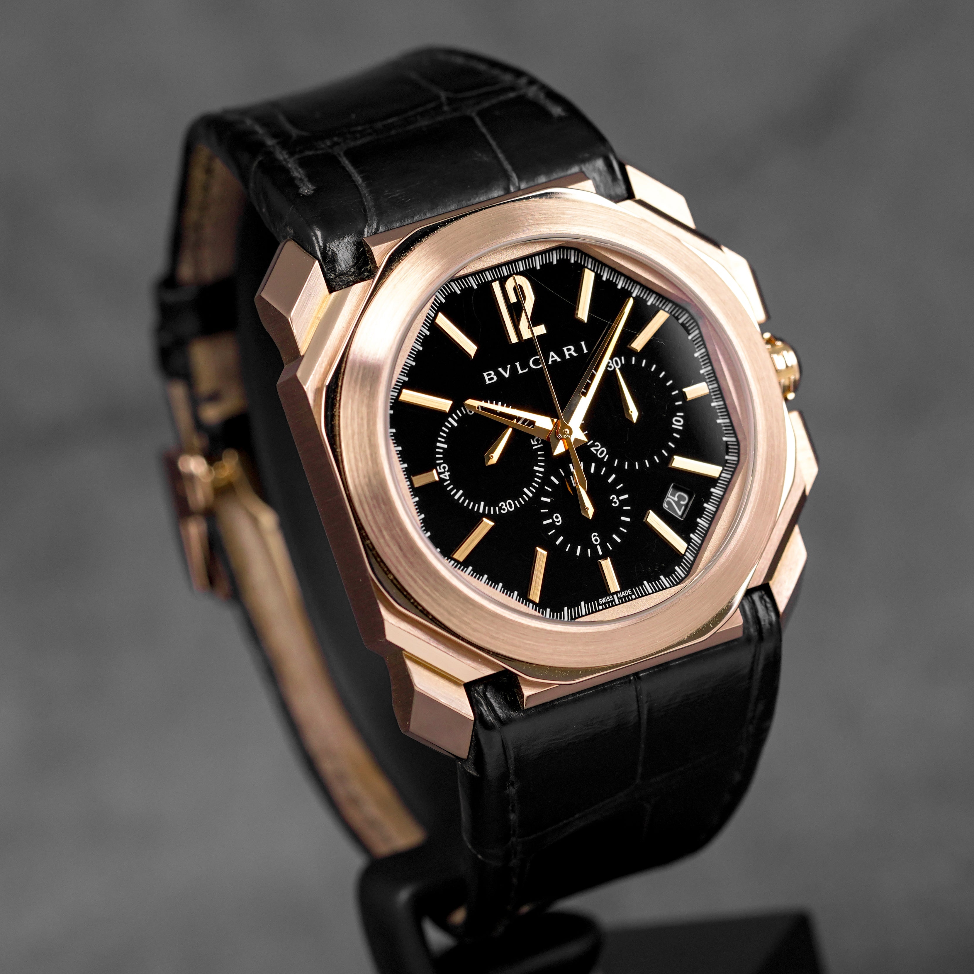 OCTO VELOCISSIMO ROSEGOLD CHRONOGRAPH BLACK DIAL (2018)