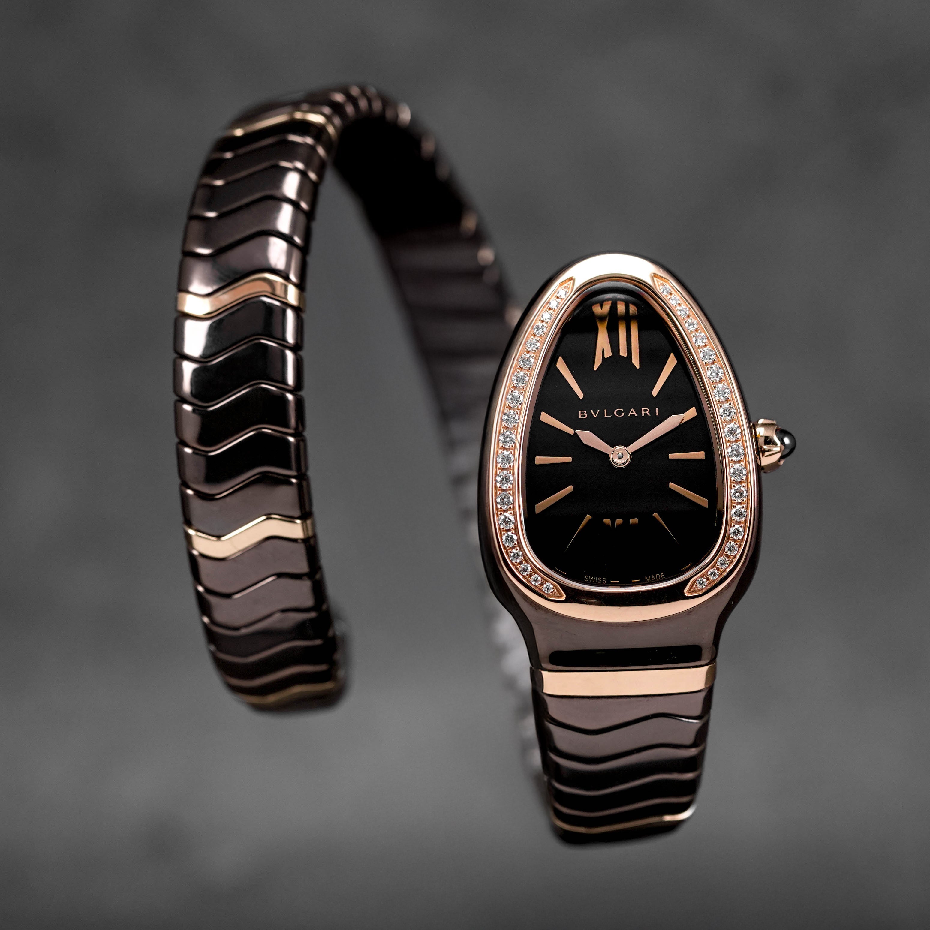 SERPENTI SPIGA CERAMIC ROSEGOLD DIAMOND BEZEL (2022)