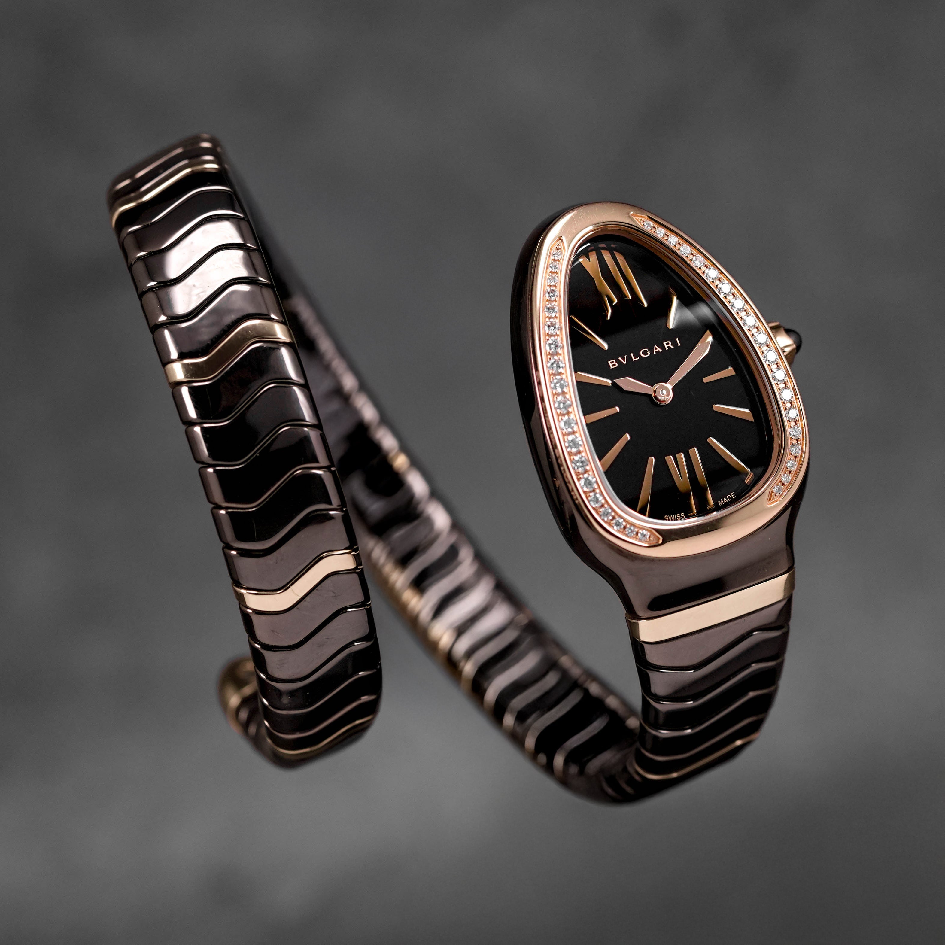 SERPENTI SPIGA CERAMIC ROSEGOLD DIAMOND BEZEL (2022)