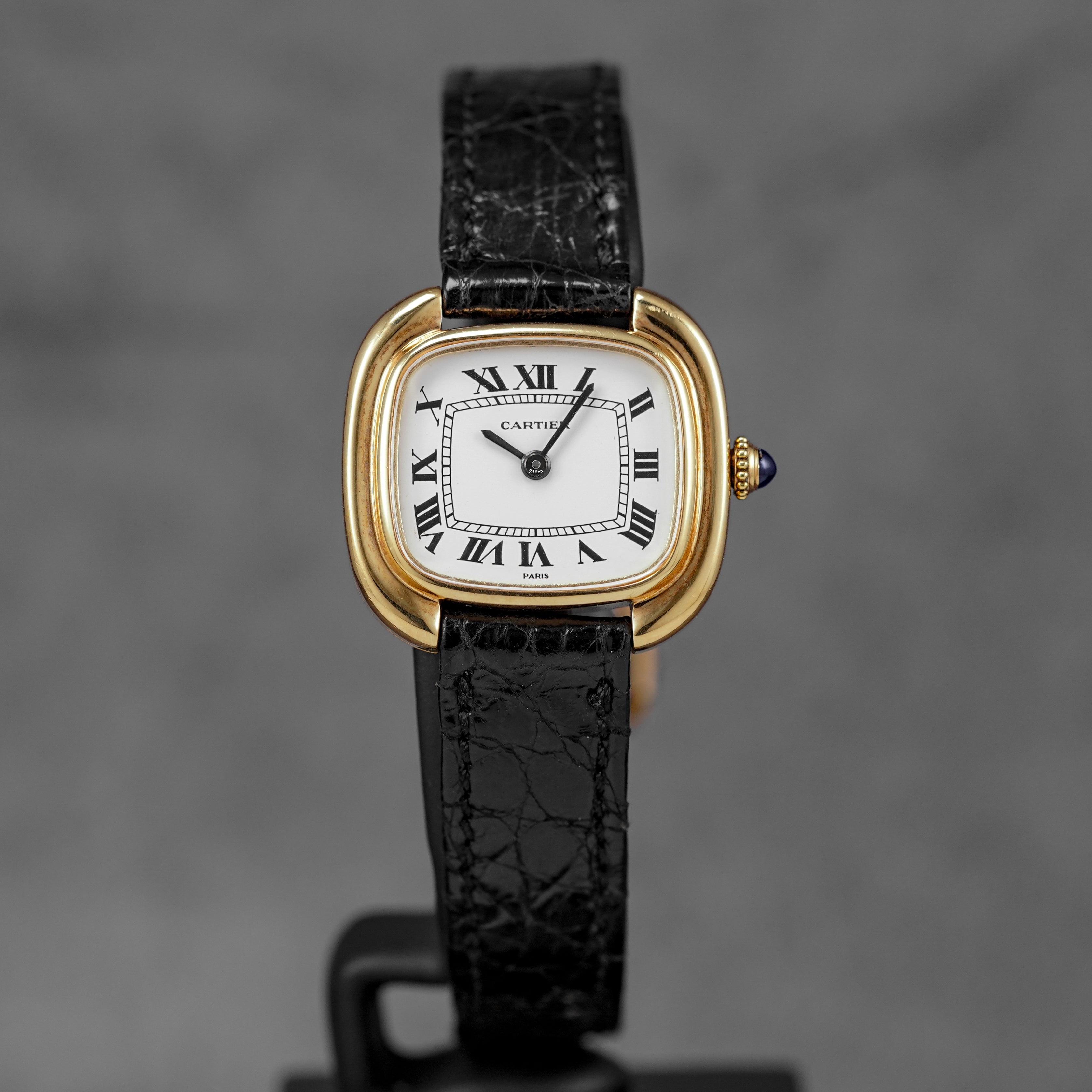 GONDOLE HORIZONTALE 'TV SCREEN' YELLOWGOLD SILVER PARIS DIAL (WATCH ONLY)