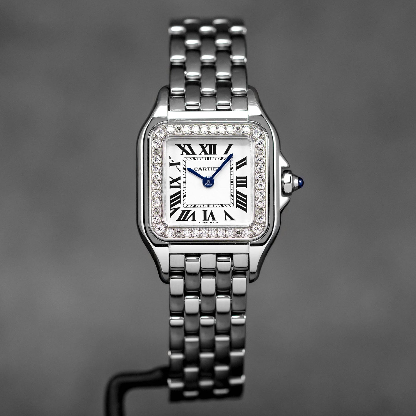 PANTHERE STEEL S SILVER DIAL DIAMOND BEZEL (2024)