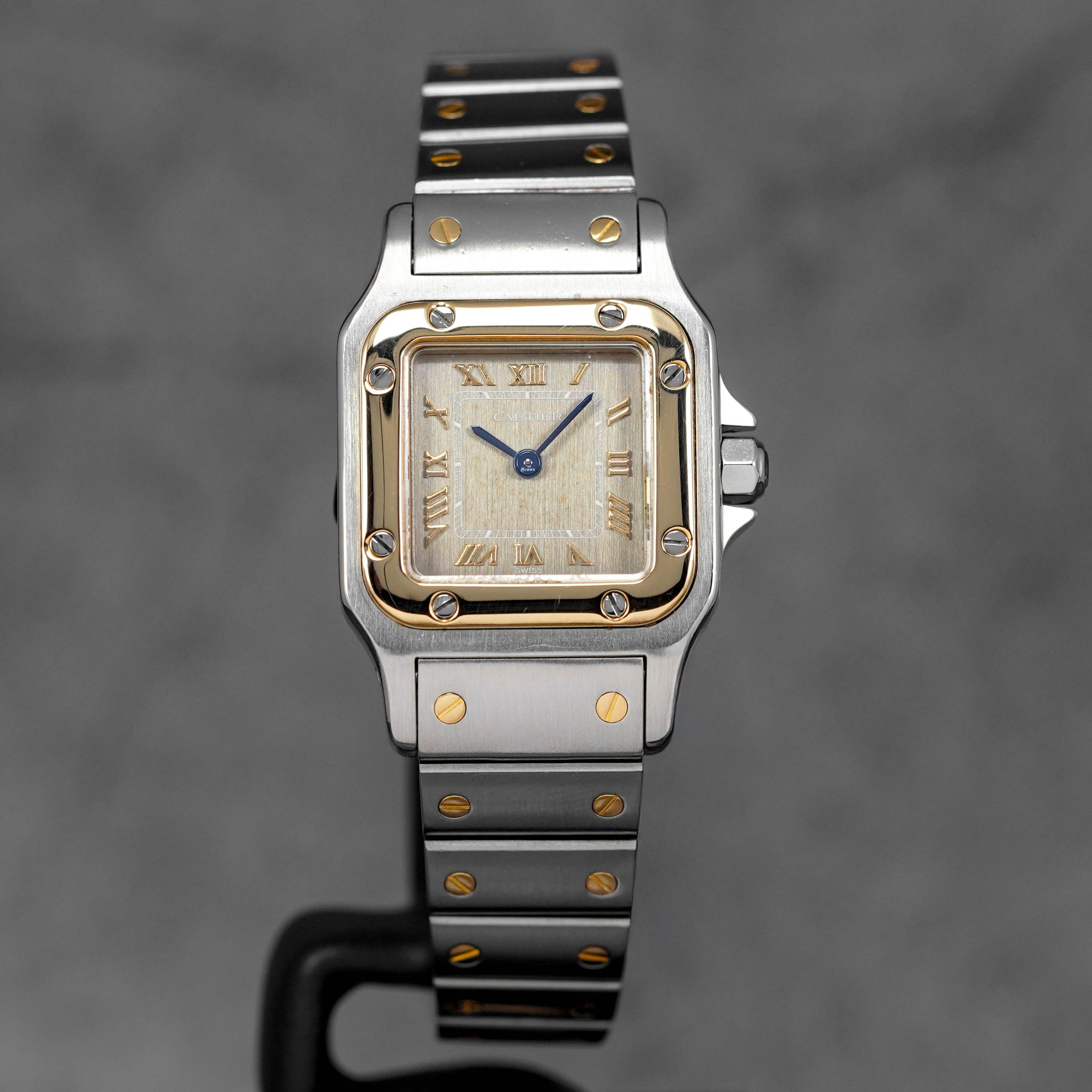 SANTOS GALBEE TWOTONE YELLOWGOLD GREY-GOLD DIAL (WATCH ONLY)