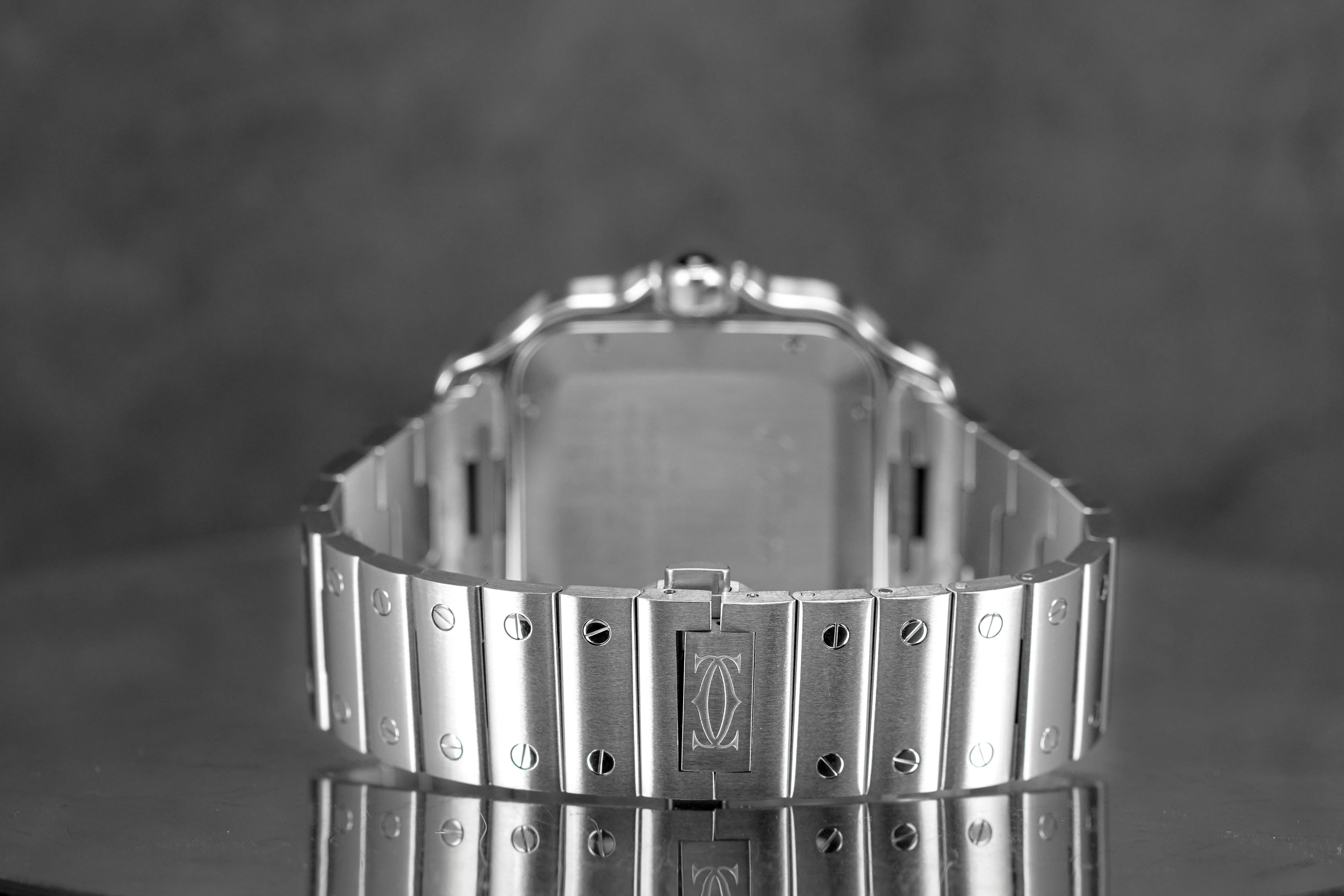 CARTIER SANTOS L STEEL ADLC GREY DIAL (WATCH ONLY) – ONELUXE
