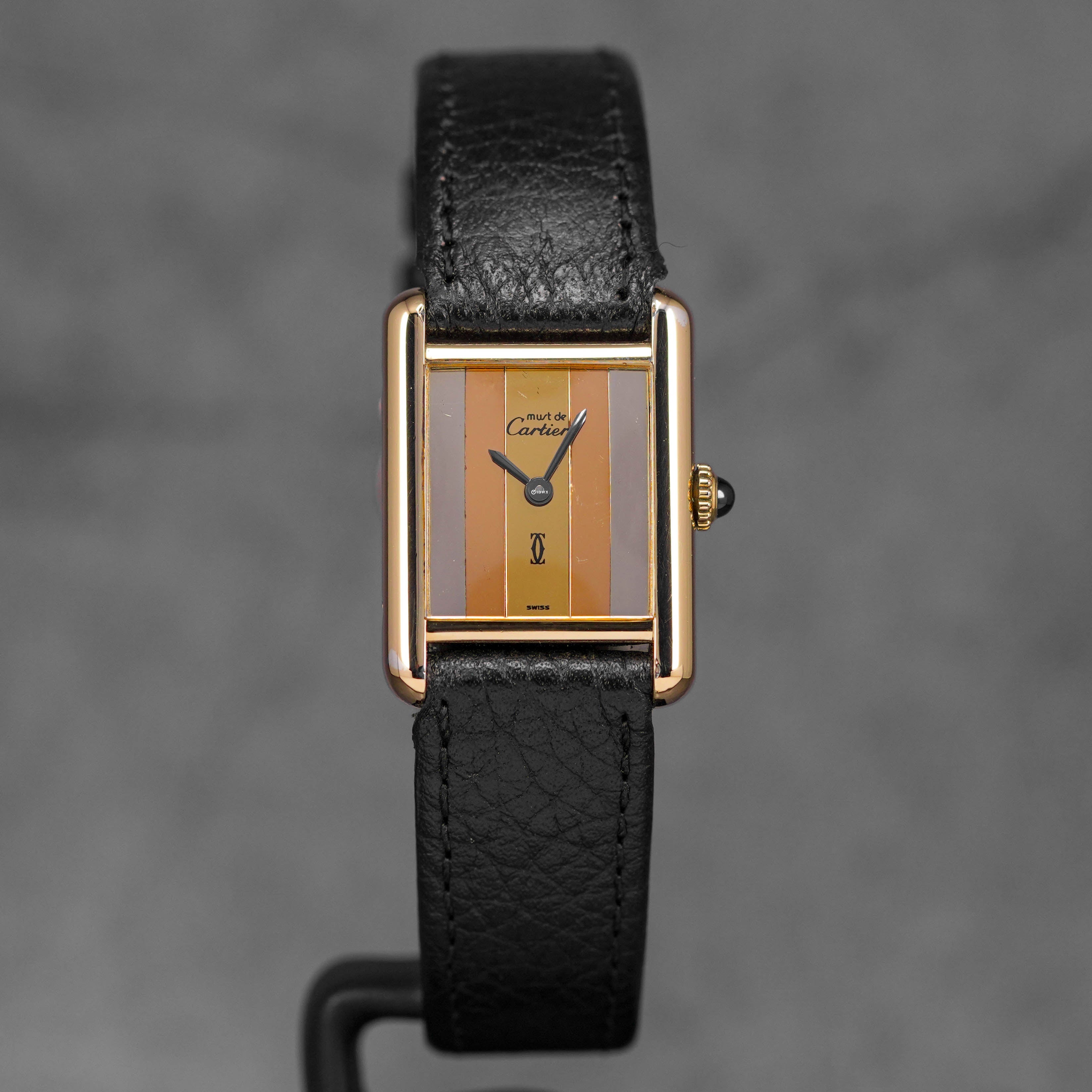 TANK MUST VERMEIL YELLOWGOLD-PLATED SILVER TRINITY DIAL (WATCH ONLY)