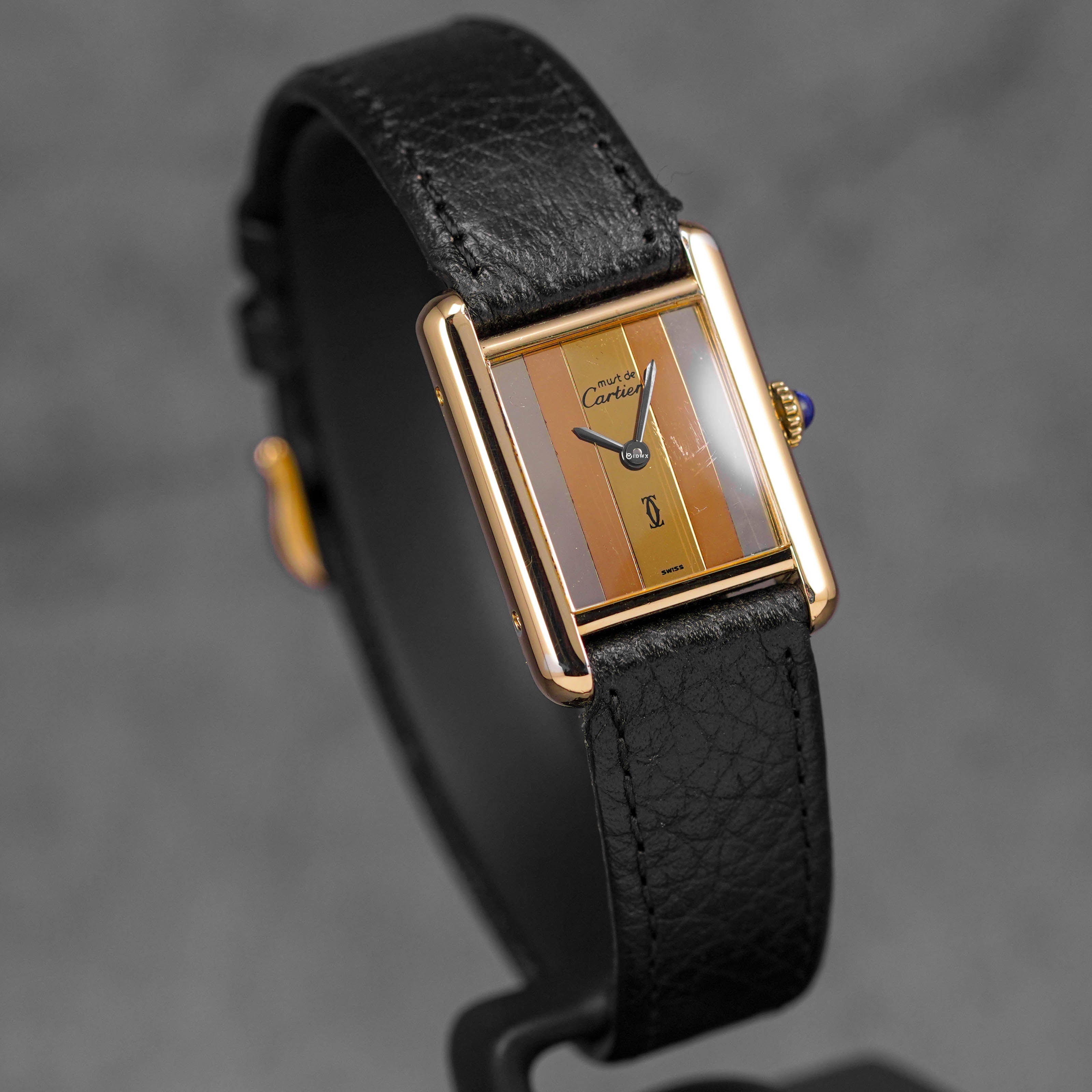 TANK MUST VERMEIL YELLOWGOLD-PLATED SILVER TRINITY DIAL (WATCH ONLY)