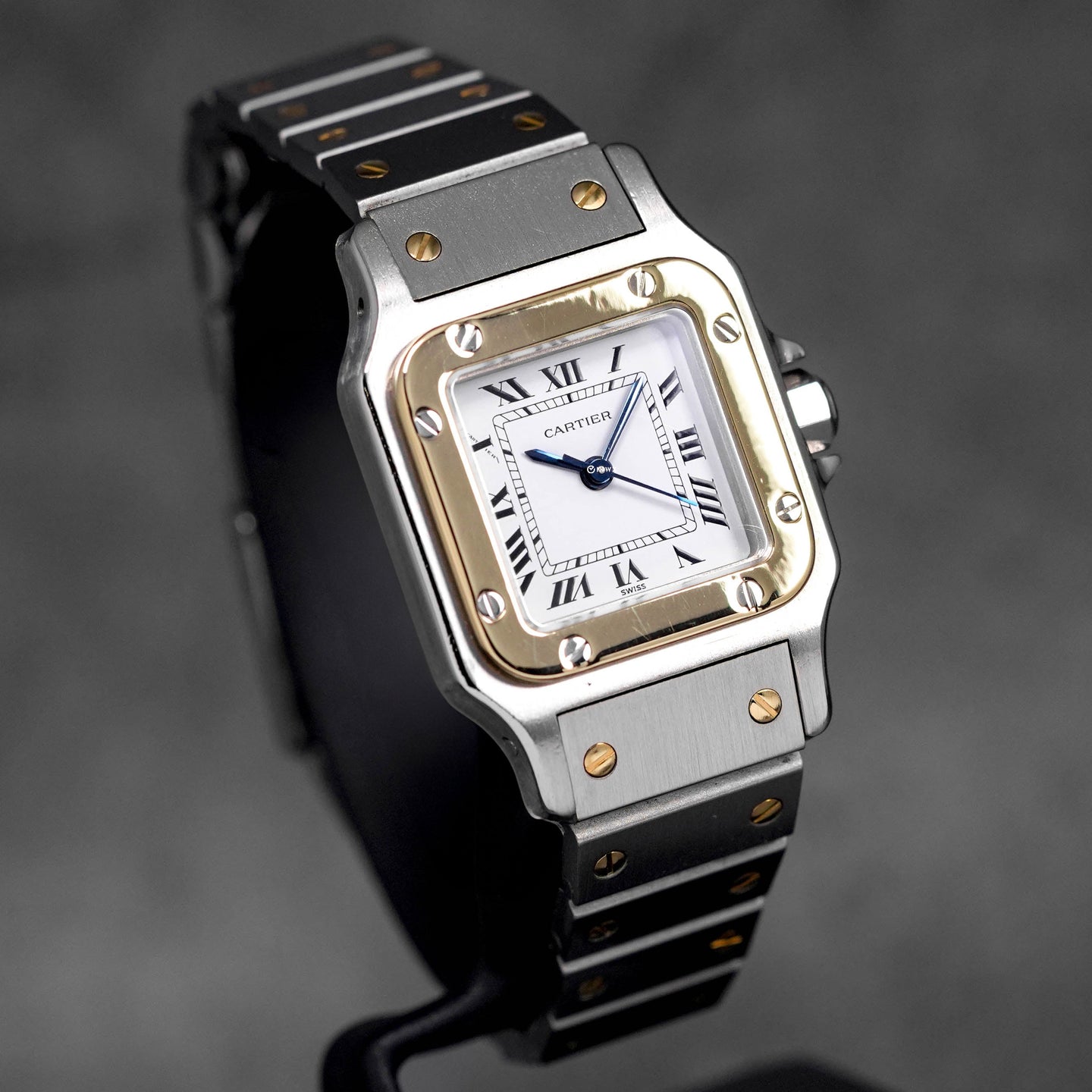 SANTOS GALBEE TWOTONE YELLOWGOLD WHITE DIAL (1988)