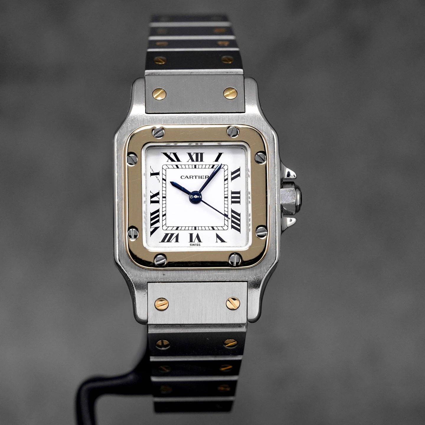 SANTOS GALBEE TWOTONE YELLOWGOLD WHITE DIAL (1988)