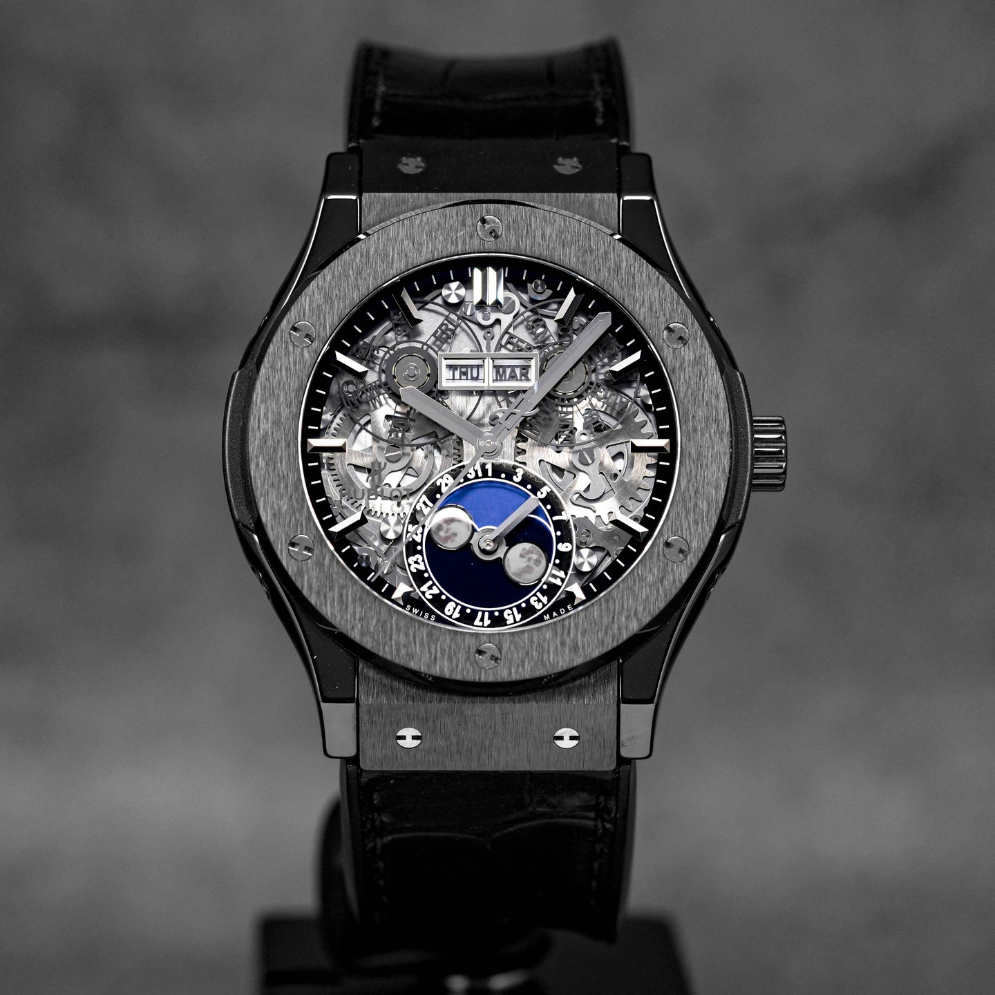 CLASSIC FUSION 45MM AEROFUSION MOONPHASE CERAMIC BLACK MAGIC (2018)