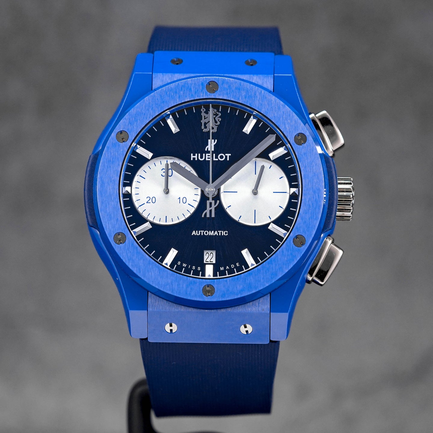 CLASSIC FUSION CHRONOGRAPH 45MM CERAMIC BLUE 'CHELSEA' LIMITED EDITION (2021)