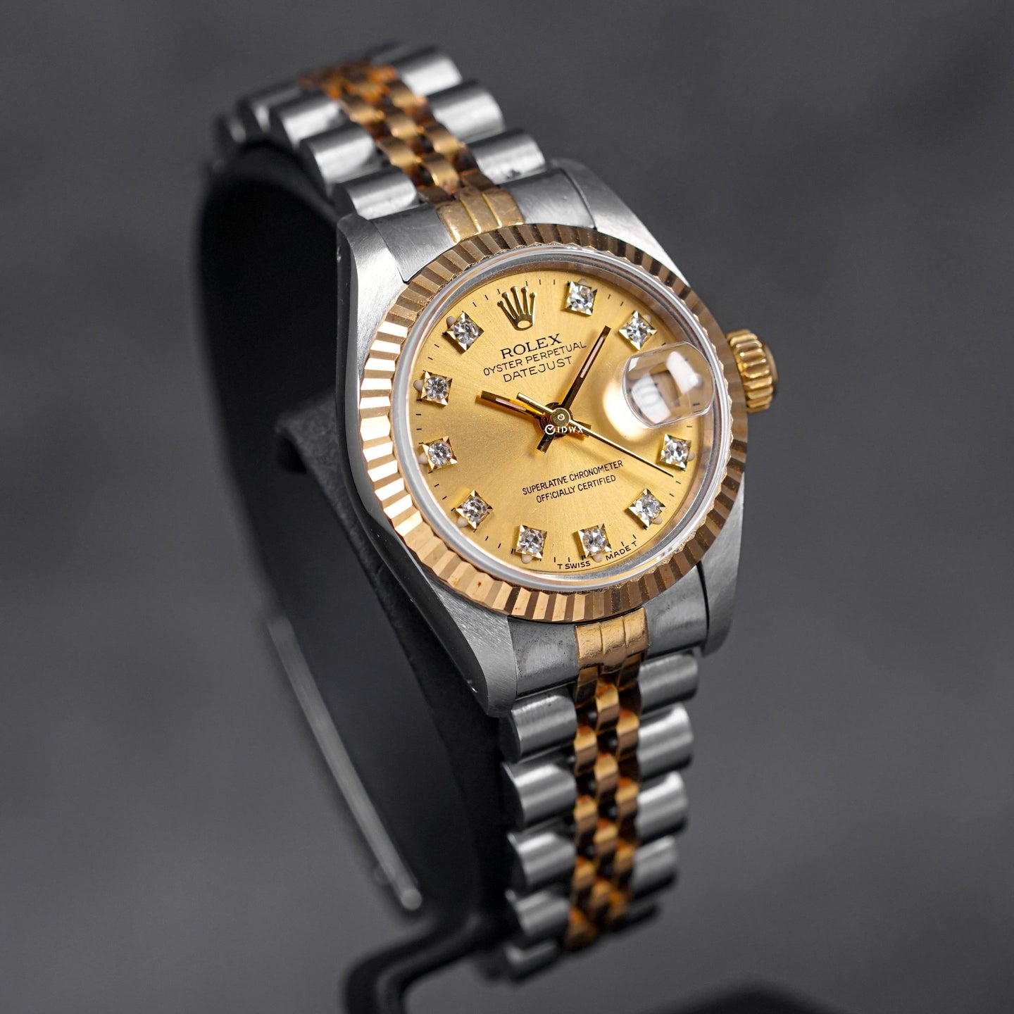 DATEJUST 26MM TWOTONE YELLOWGOLD CHAMPAGNE DIAMOND DIAL (1989)