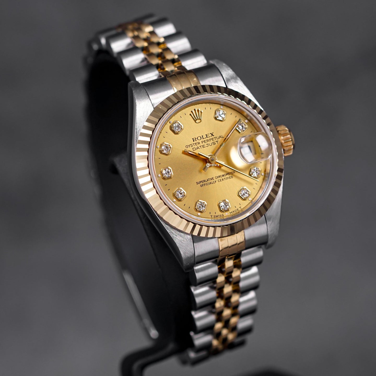 DATEJUST 26MM TWOTONE YELLOWGOLD CHAMPAGNE DIAMOND DIAL (1995)