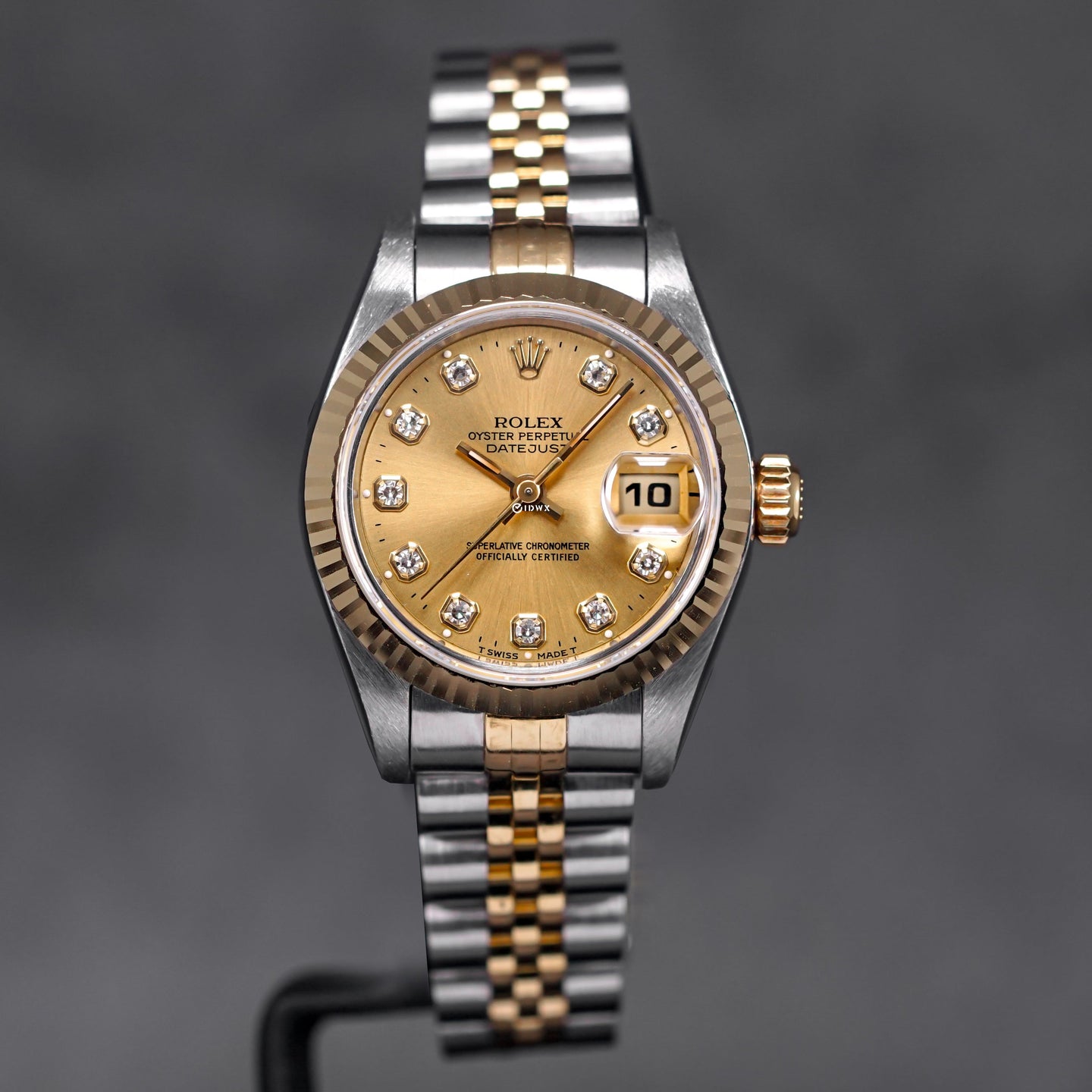 DATEJUST 26MM TWOTONE YELLOWGOLD CHAMPAGNE DIAMOND DIAL (1995)