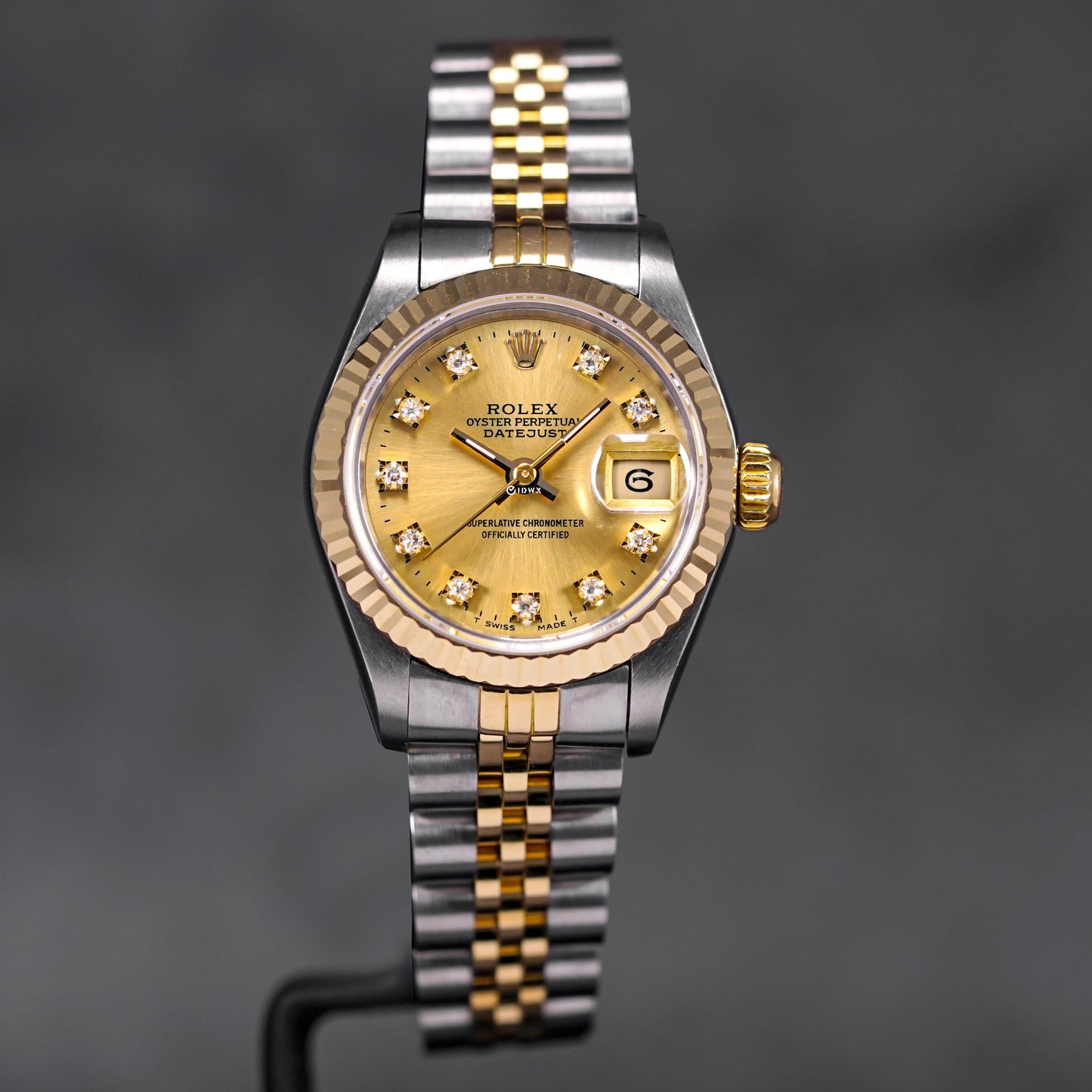 DATEJUST 26MM TWOTONE YELLOWGOLD CHAMPAGNE DIAMOND DIAL (CIRCA 1987)