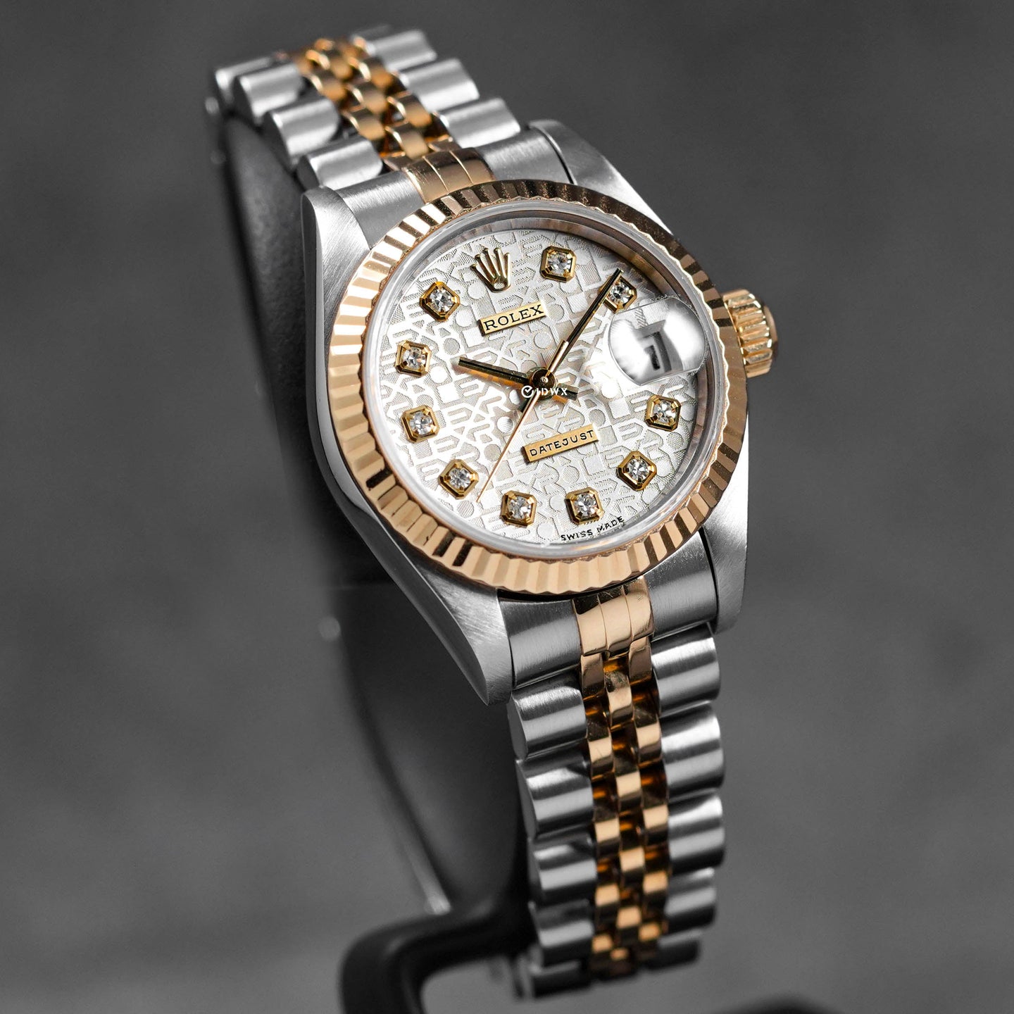 DATEJUST 26MM TWOTONE YELLOWGOLD SILVER COMPUTERIZED DIAMOND DIAL (1996)