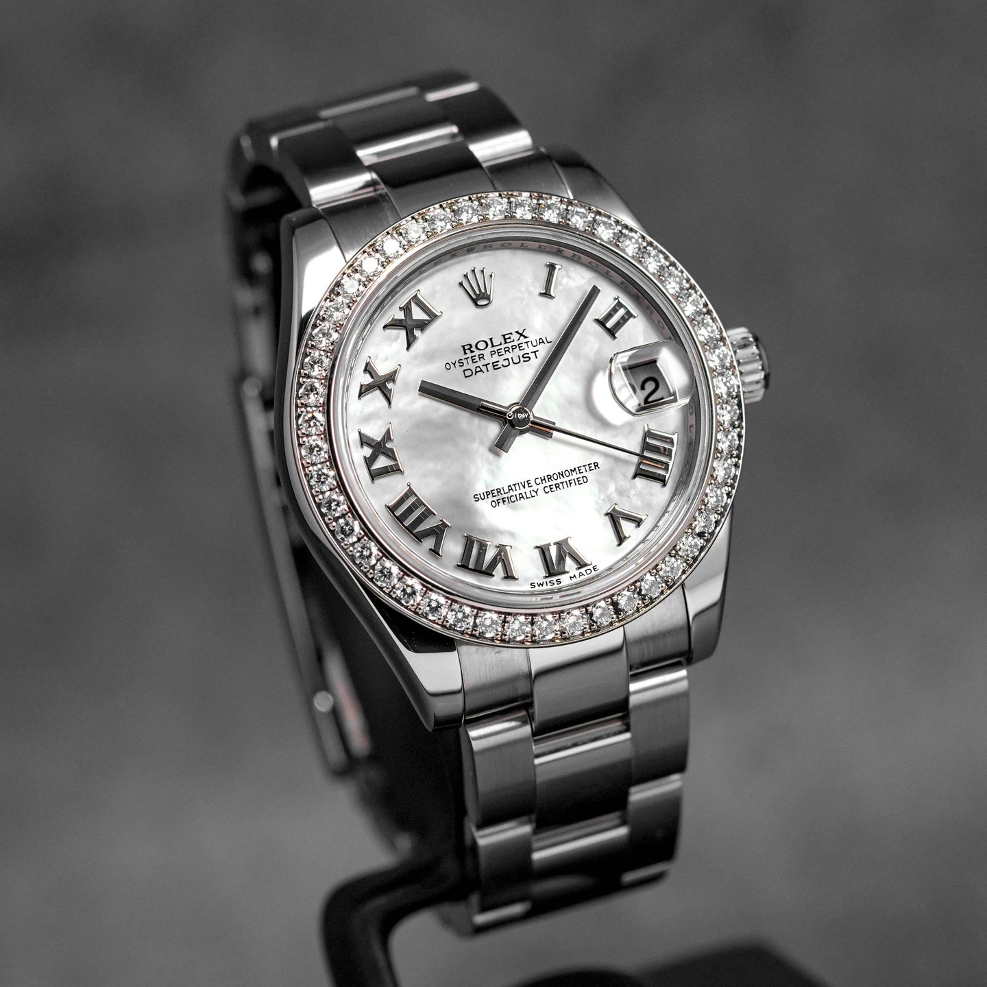 DATEJUST 31MM MOP ROMAN DIAL DIAMOND BEZEL (2010)