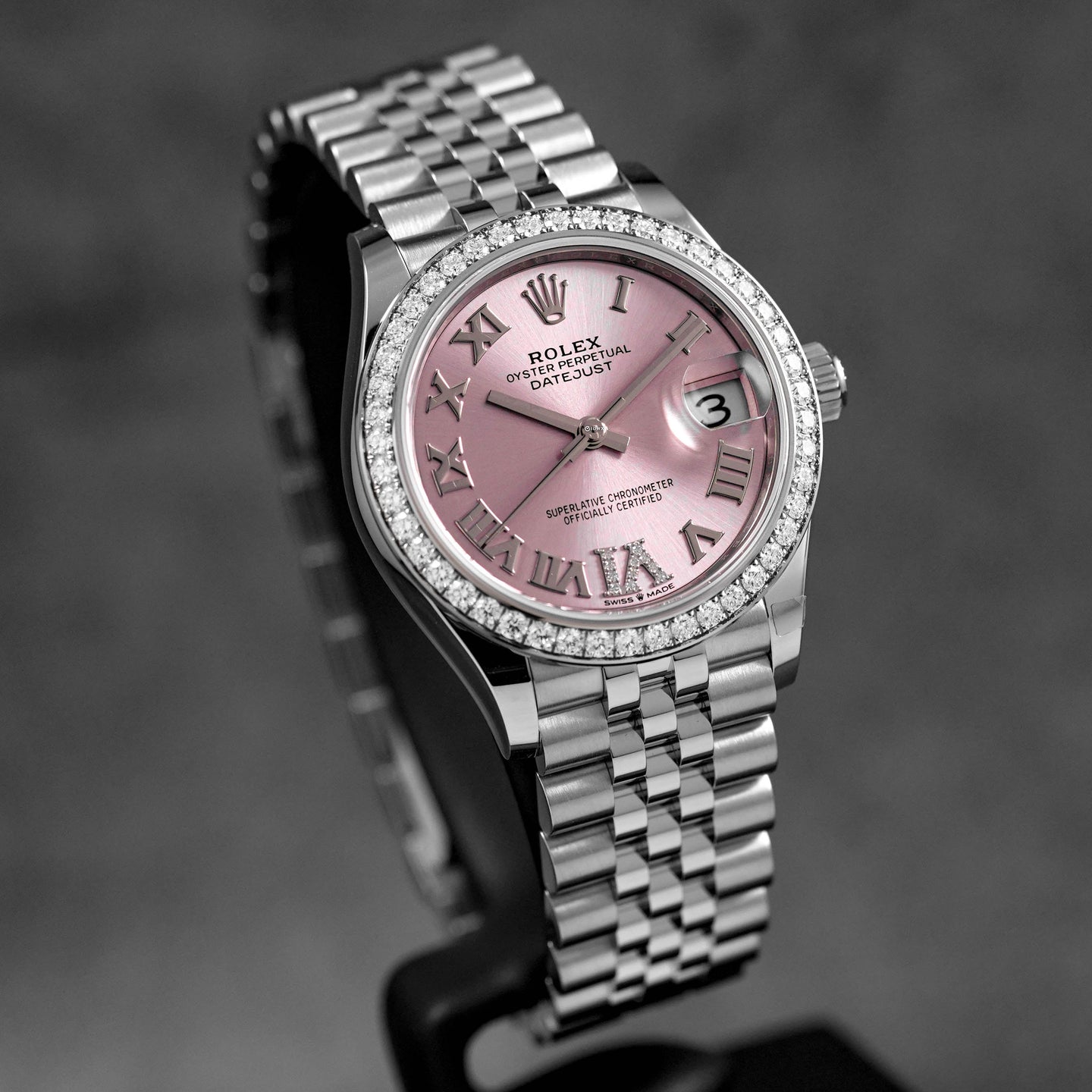 DATEJUST 31MM PINK ROMAN DIAL DIAMOND ON VI DIAMOND BEZEL (2024)