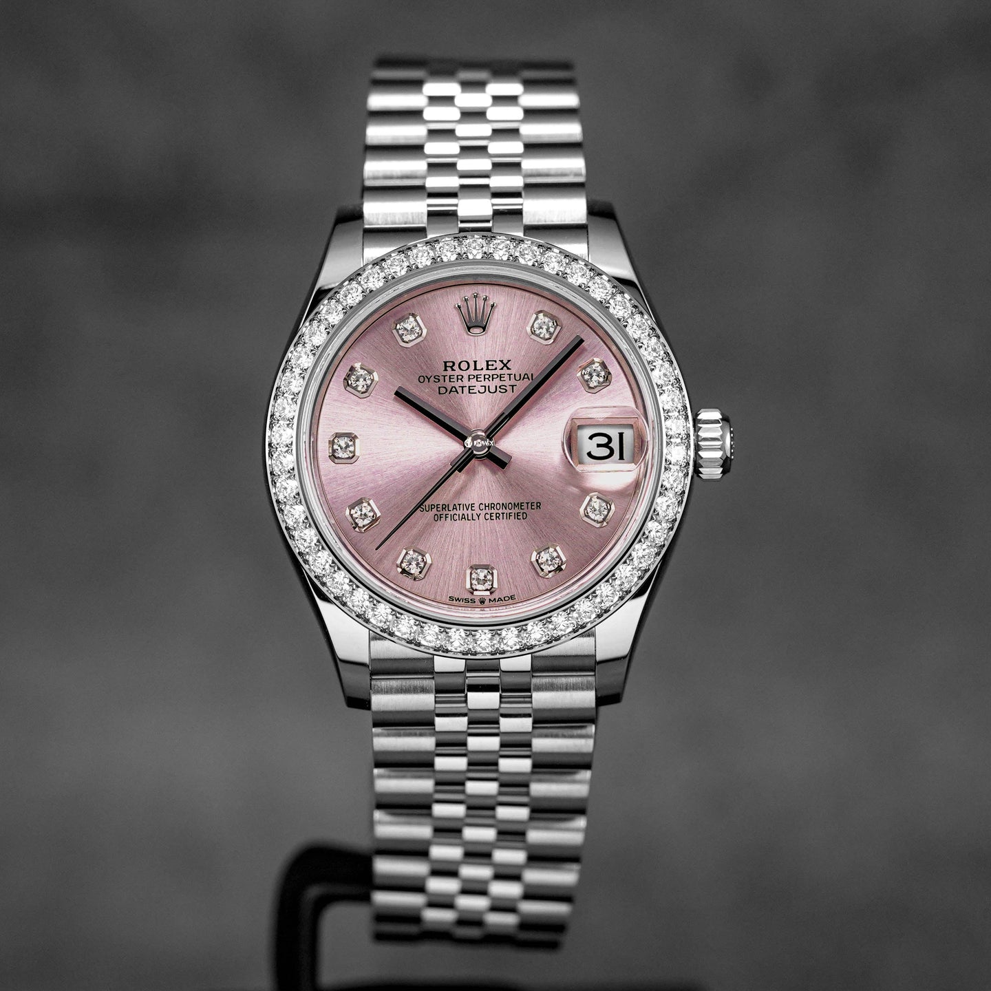 DATEJUST 31MM PINK DIAMOND DIAL DIAMOND BEZEL (2024)