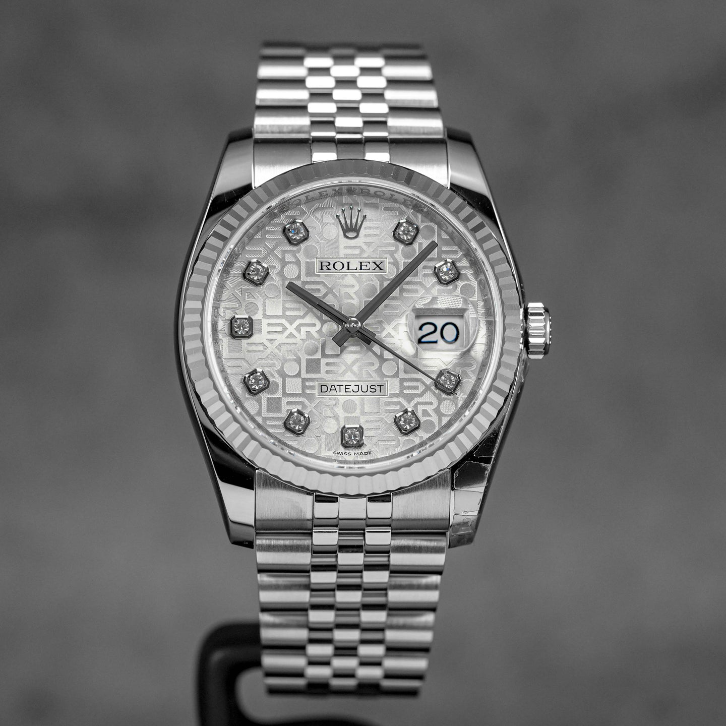 DATEJUST 36MM SILVER COMPUTERIZED DIAMOND DIAL (2014)