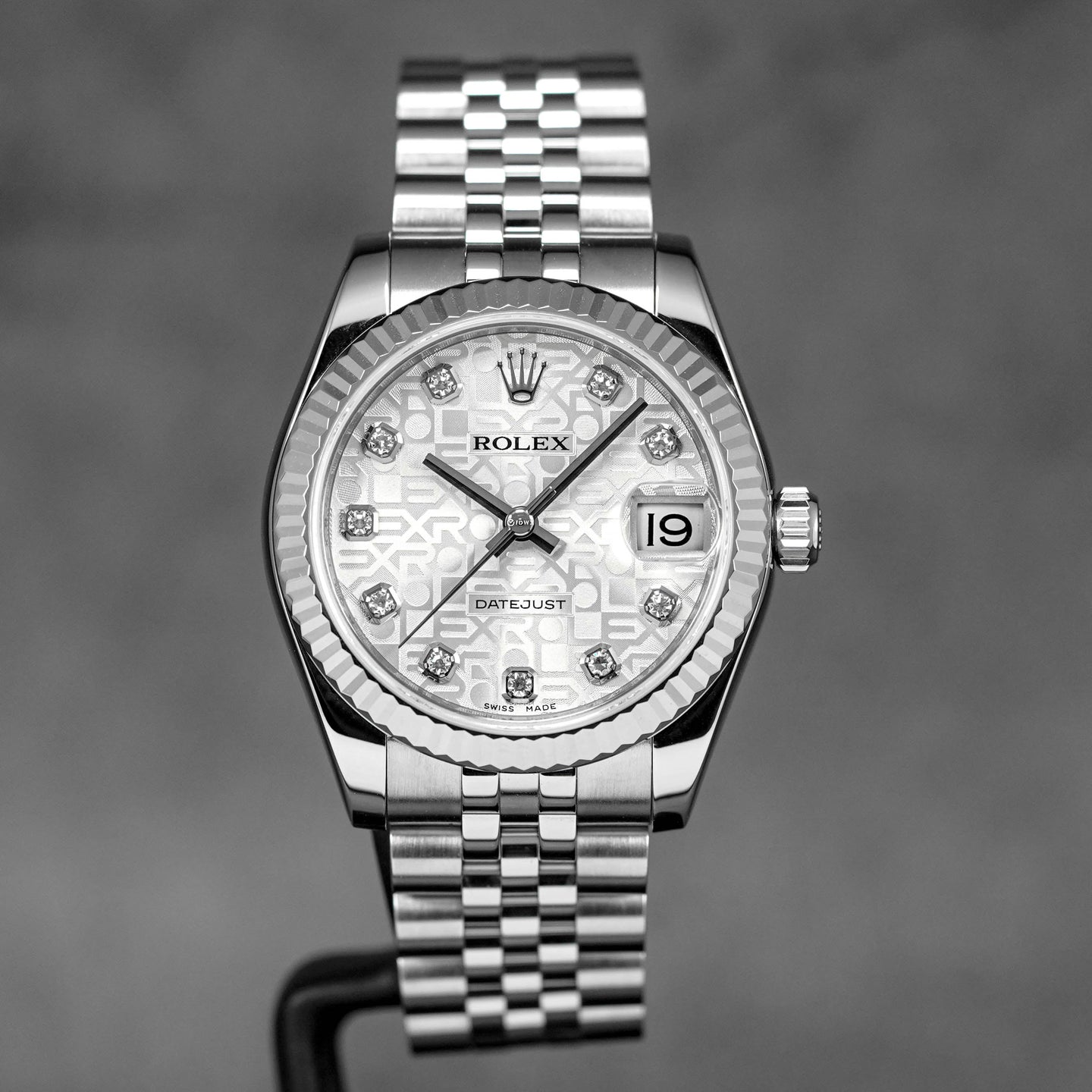 DATEJUST 31MM SILVER COMPUTERIZED DIAMOND DIAL (2015)