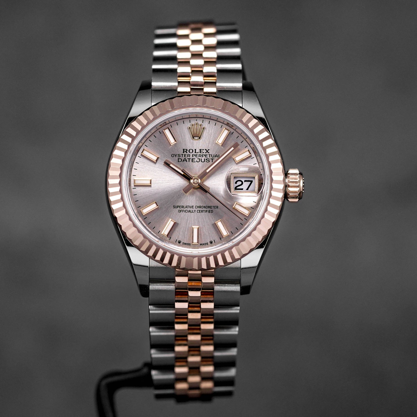 DATEJUST 28MM TWOTONE ROSEGOLD PINK DIAL (2021)