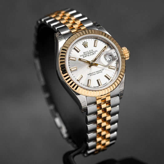DATEJUST 28MM TWOTONE YELLOWGOLD SILVER DIAL (2018)