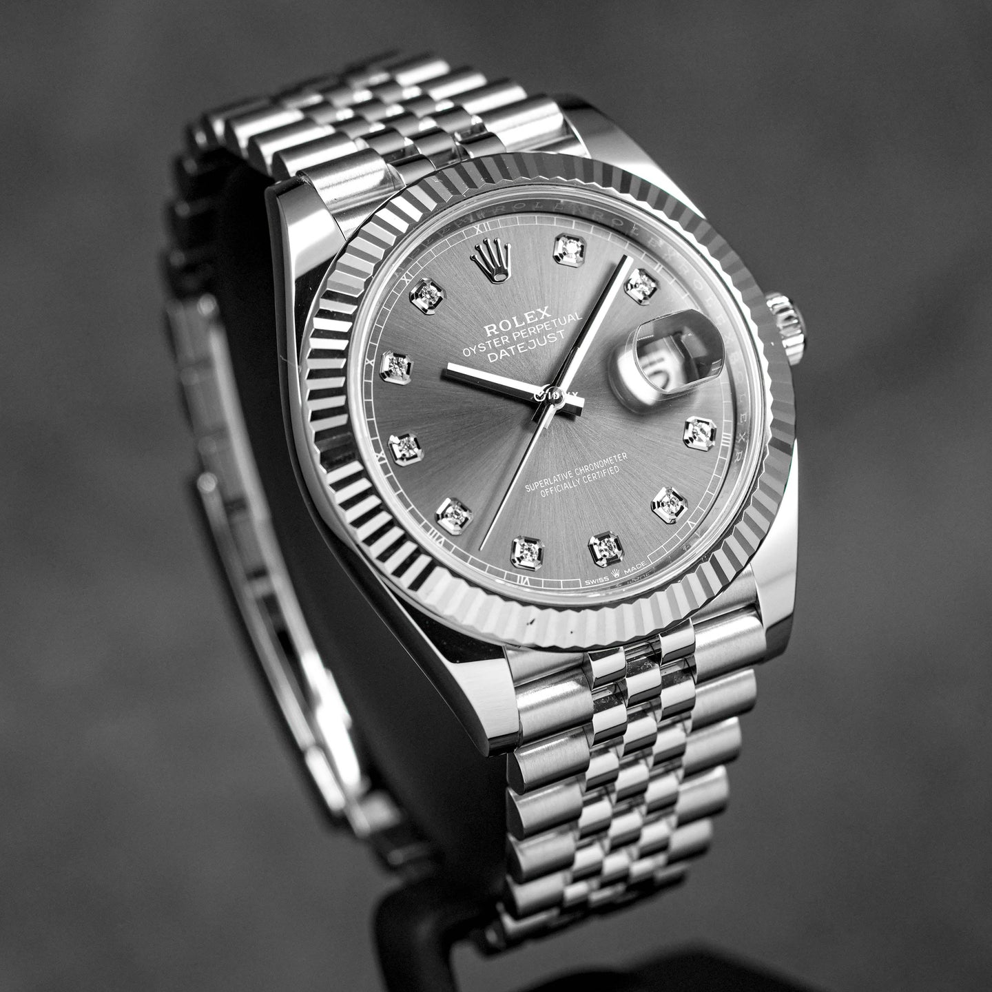 Datejust 41 Rhodium Diamond