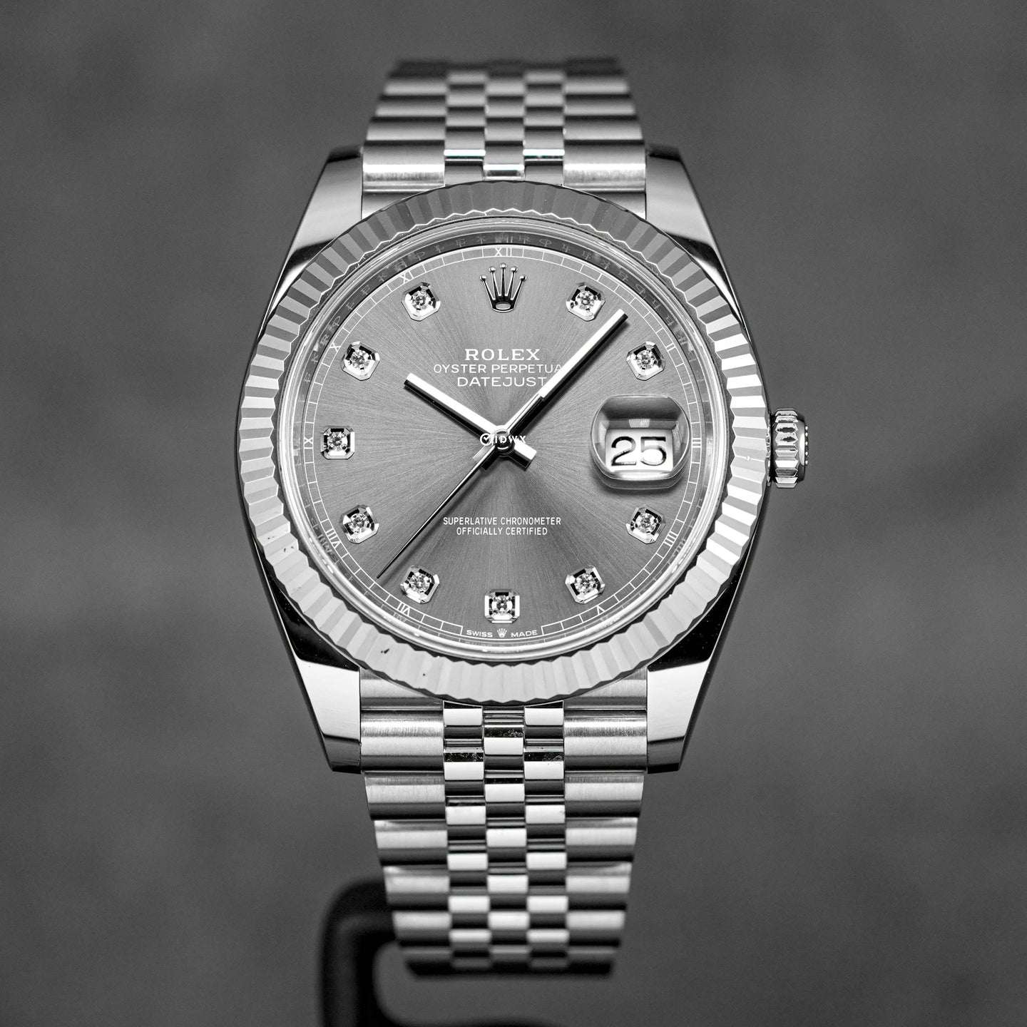 Datejust 41 Rhodium Diamond